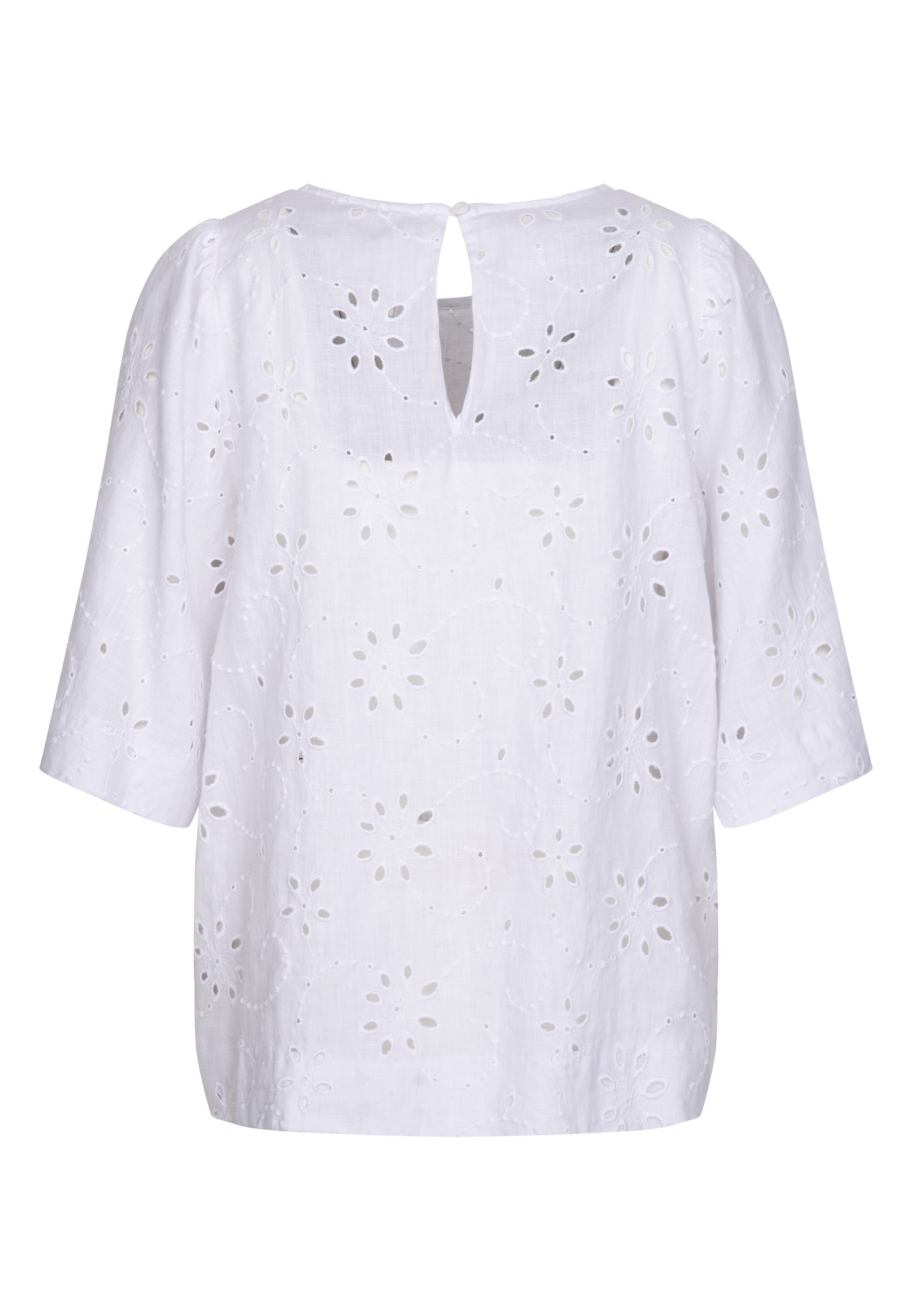 seidensticker Shirtbluse »Schwarze Rose« Kurzarm Rundhals Stickerei