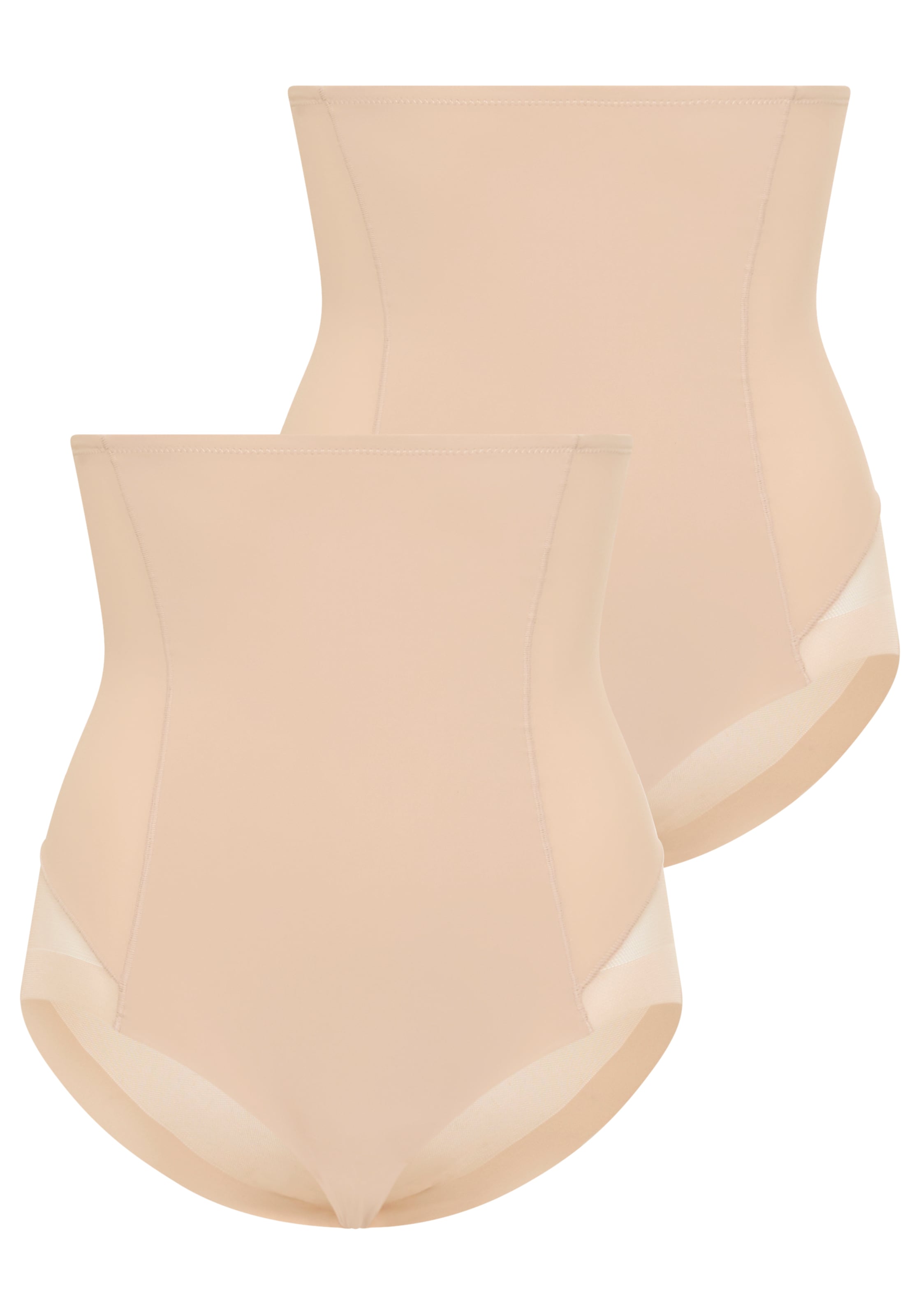 YSABEL MORA High-Waist-Panty 2er Pack,  hoch geschnitten, elastisch, starker Shape-Effekt, Tüll