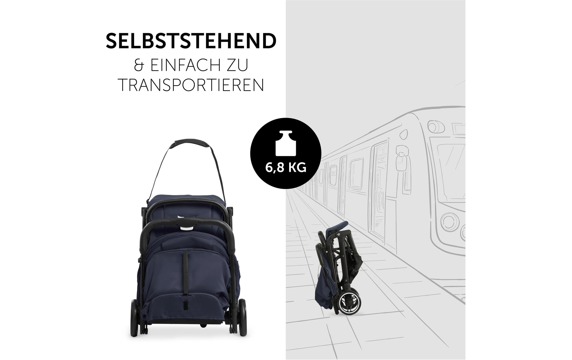 Hauck Kinder-Buggy »Travel N Care Plus Dark Navy Blue«, 25 kg