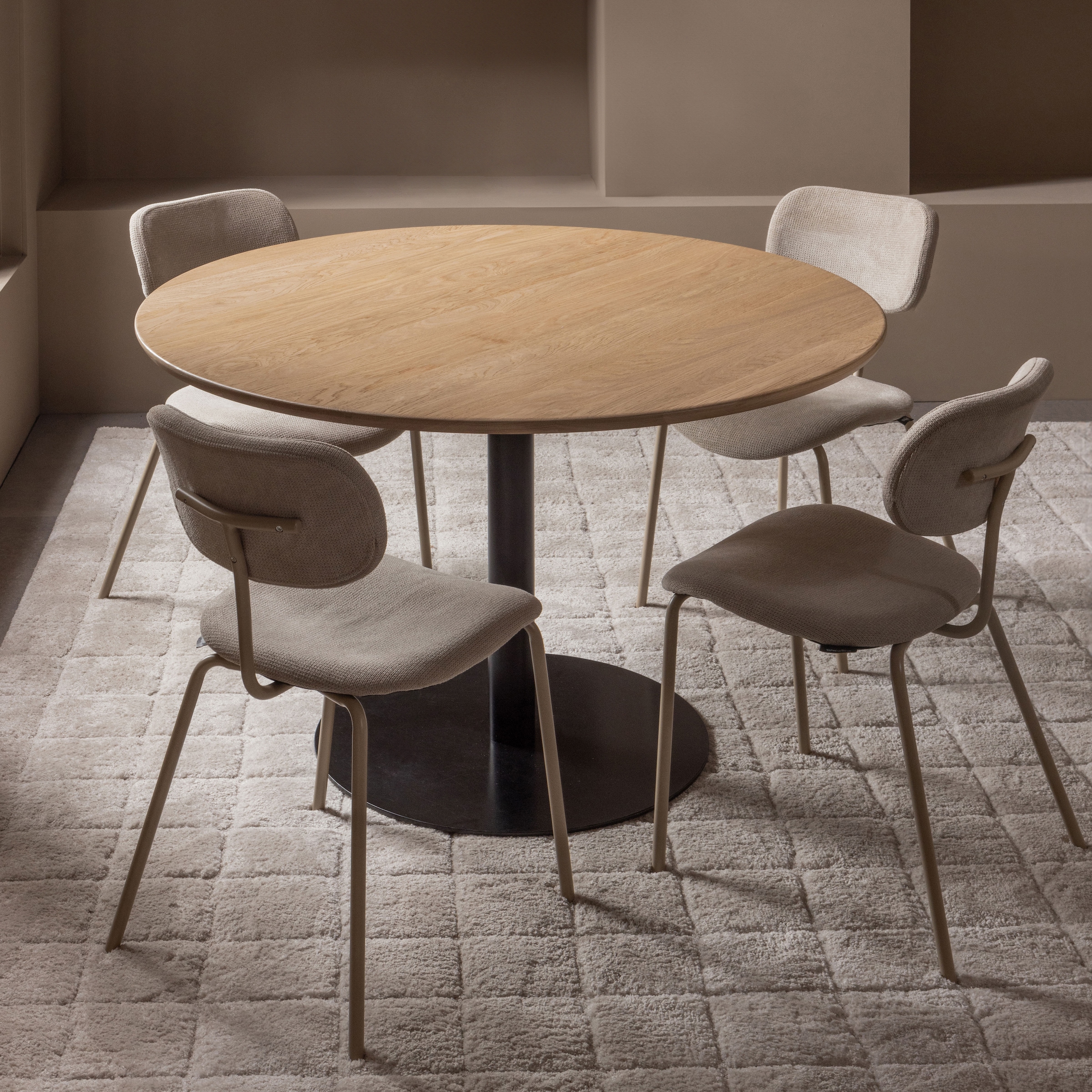 WOOOD Esszimmerstuhl »Link mit Ella-Chenillebezug und Metallgestell B 44 x T 52 x H 78 cm« (Set) 2 Stk.(Set, 2 St) Tragkraft 90 kg, stapelbar, Sehr hohe Verschleissfestigkeit