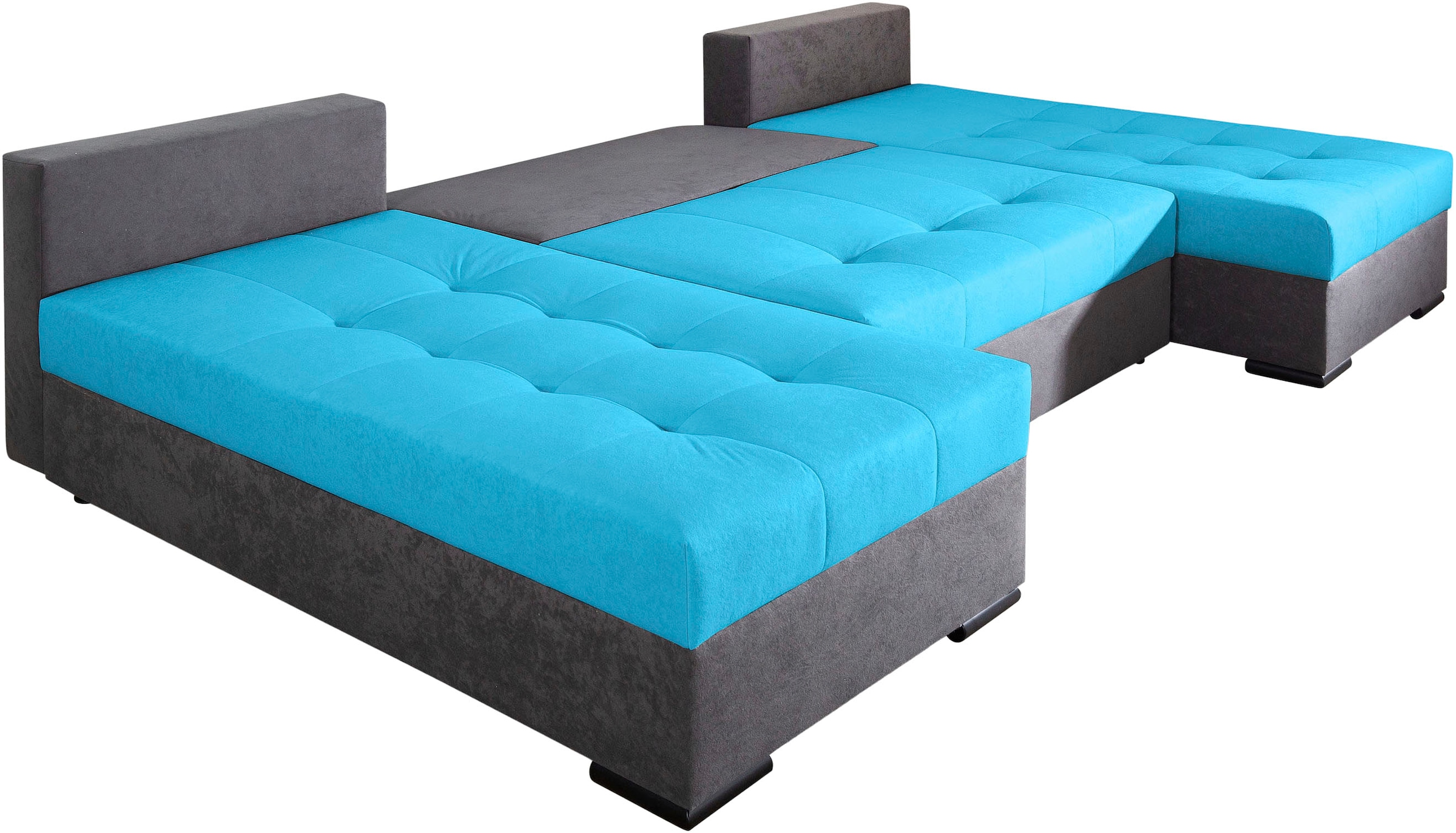 COLLECTION AB Wohnlandschaft »Josy U-Form, B: 269 cm«, (Cord-/Mix), mit Bettfunktion & Bettkasten, Federkern