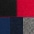 grau-meliert, schwarz, navy, rot, blau