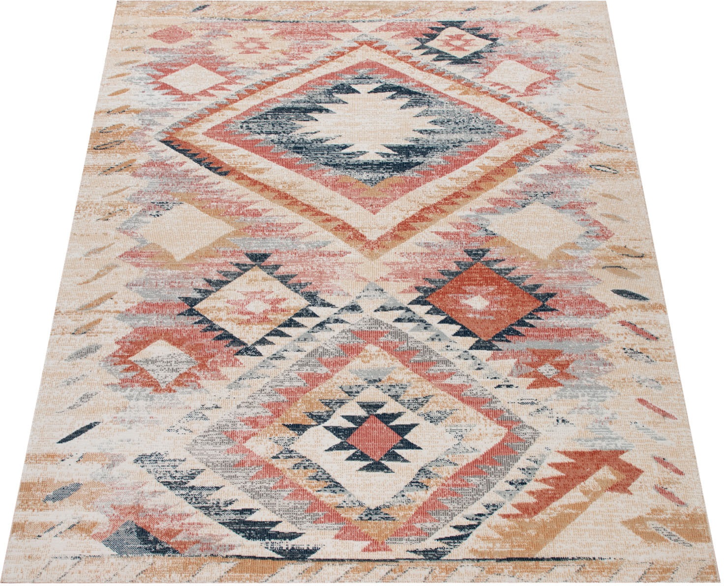 Paco Home Teppich »Mabella 496«, rechteckig, 4 mm Höhe, Flachgewebe, Rauten Motiv,... kaufen