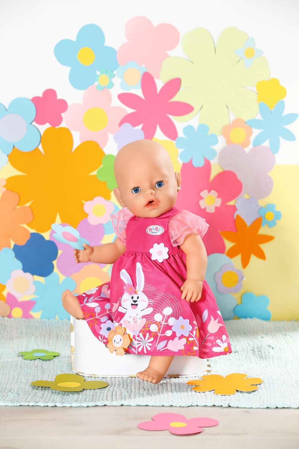 Baby Born Puppenkleidung »Kleid Blümchen, 43 cm«, mit Kleiderbügel