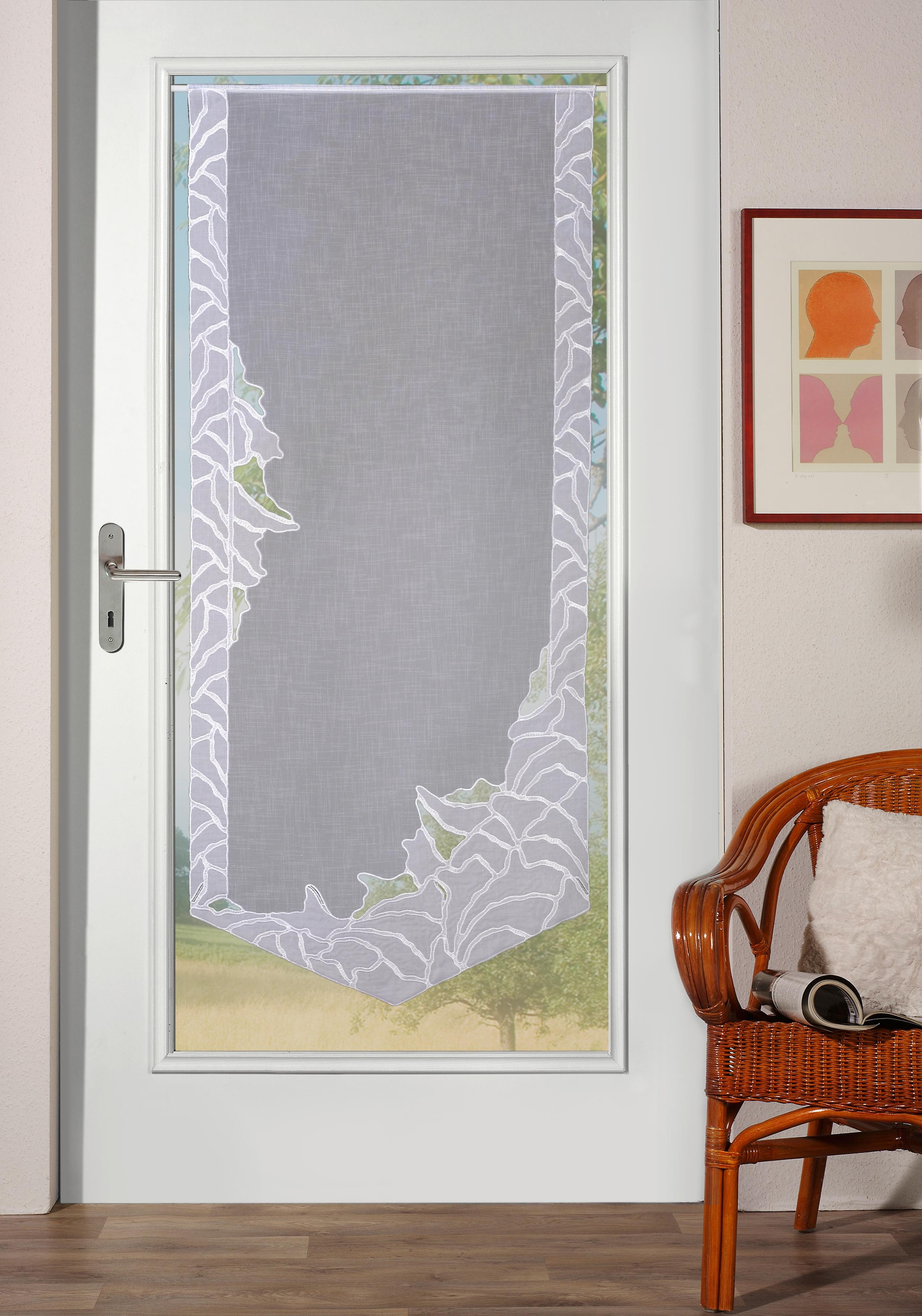 Image of Stickereien Plauen Gardine "Isabell" Multifunktionsband 1 Stk. tlg. HxB: 140x60, mit echter Plauener Spitze Stickerei