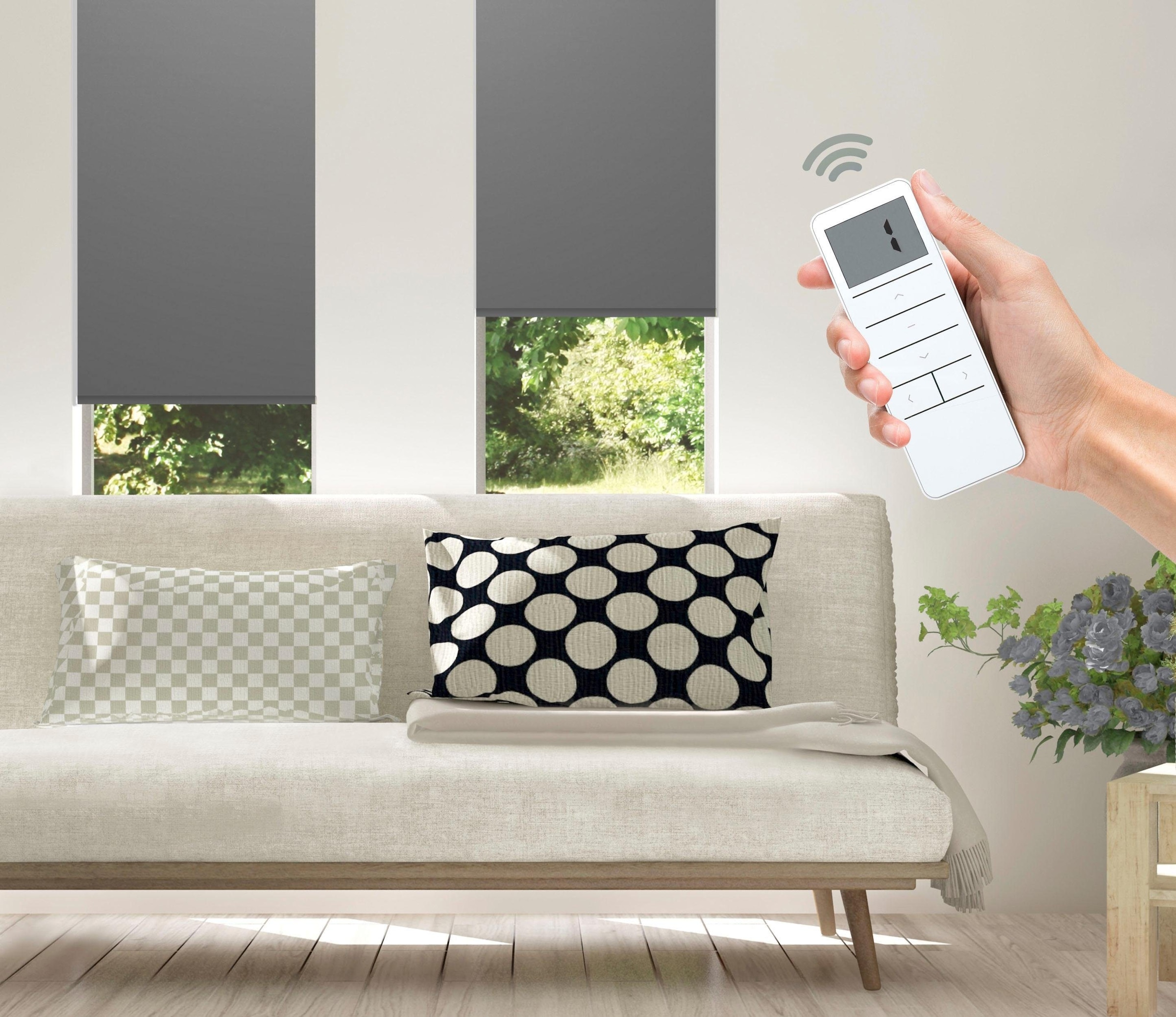 Image of Good Life Elektrisches Rollo "Vau - SMART HOME" Lichtschutz ohne Bohren mit Fernbedienung