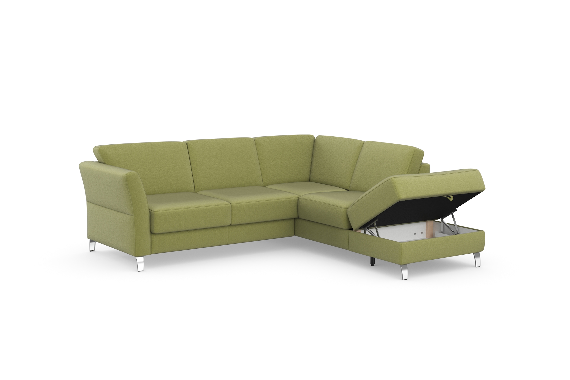 sit&more Ecksofa »Visby L-Form«, Wahlweise mit Bettfunktion und Stauraum, frei im Raum stellbar