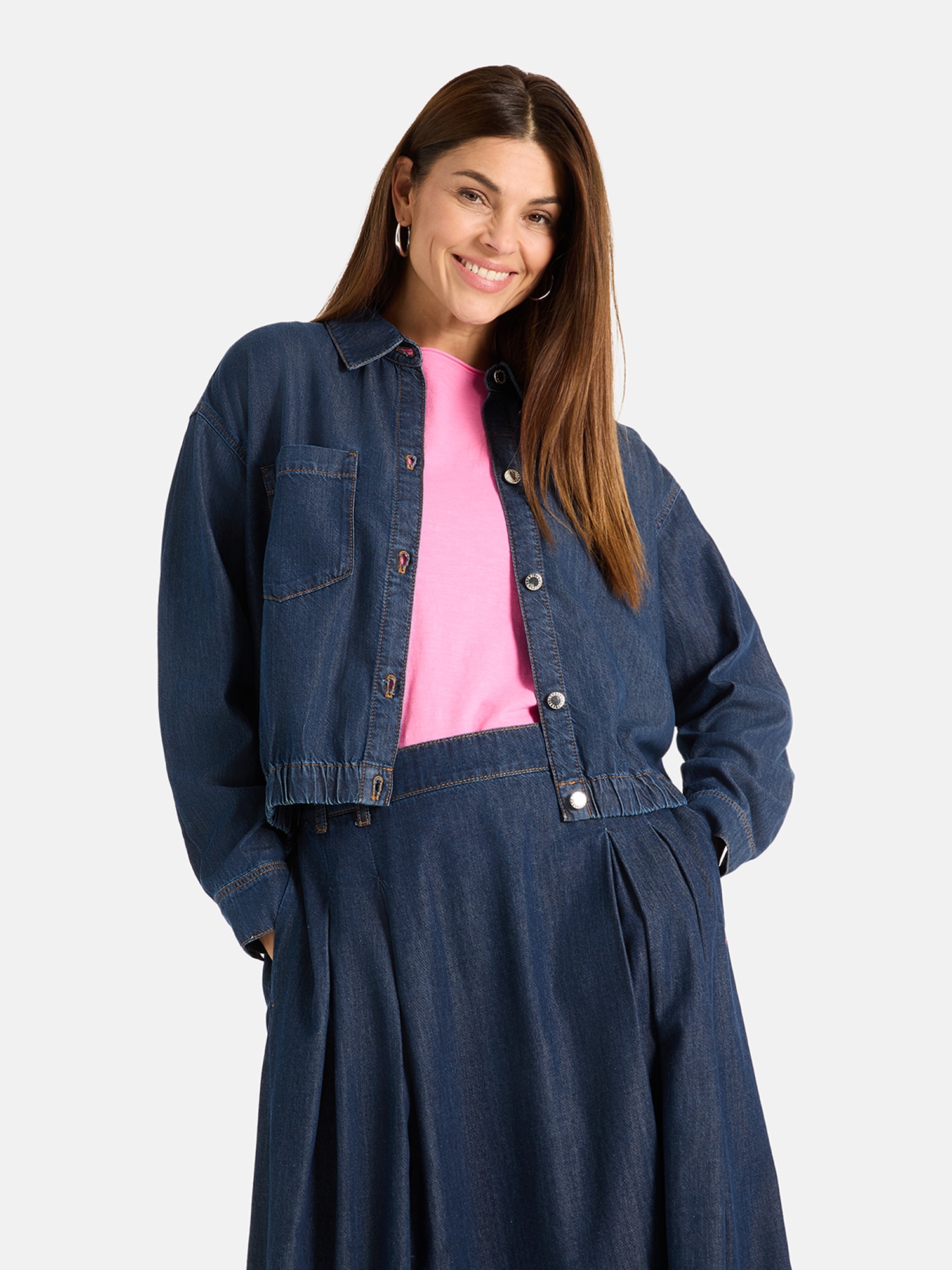 Image of Lieblingsstück Jeansjacke "CrossL" mit elastischem Saum