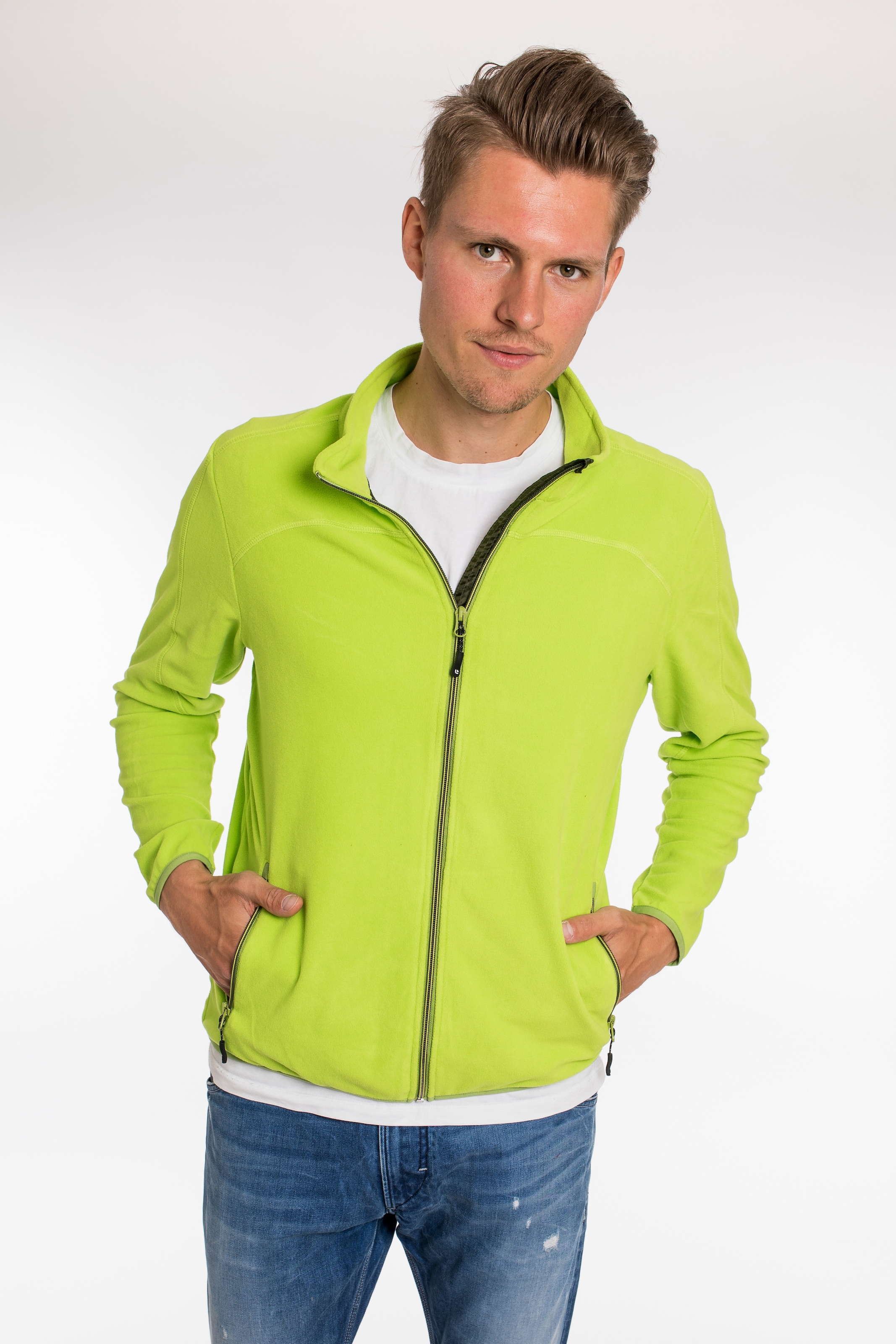 DEPROC Active Fleecejacke »KIRKVALE MEN«, weiche Fleecejacke in traditioneller Optik