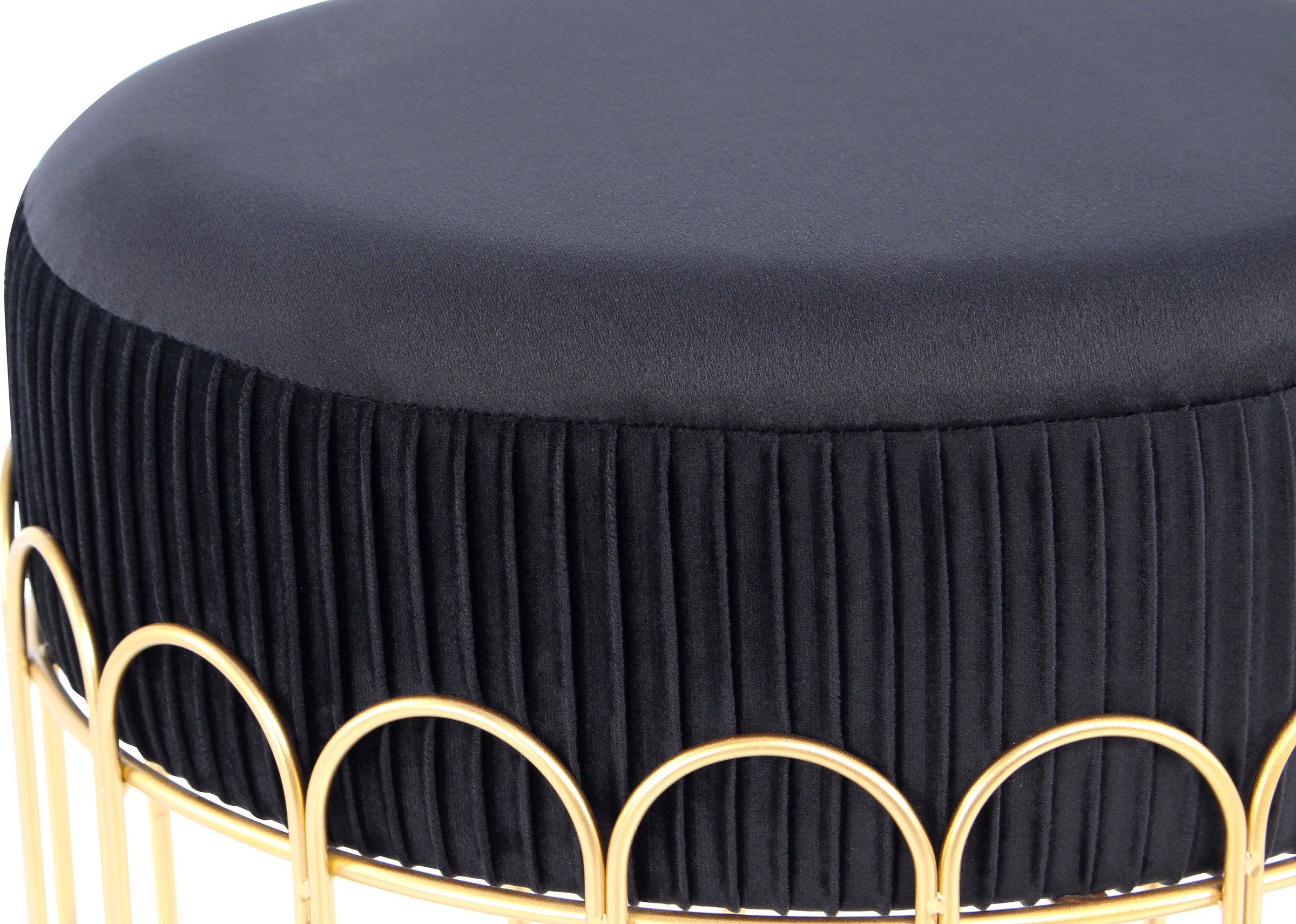 Kayoom Sitzhocker »Hocker Cleopatra 425, Design-Hocker Sitzfläche weich gepolstert« 1 Stk. tlg. samtweich, dekorativ, elegantes Design, edle Optik