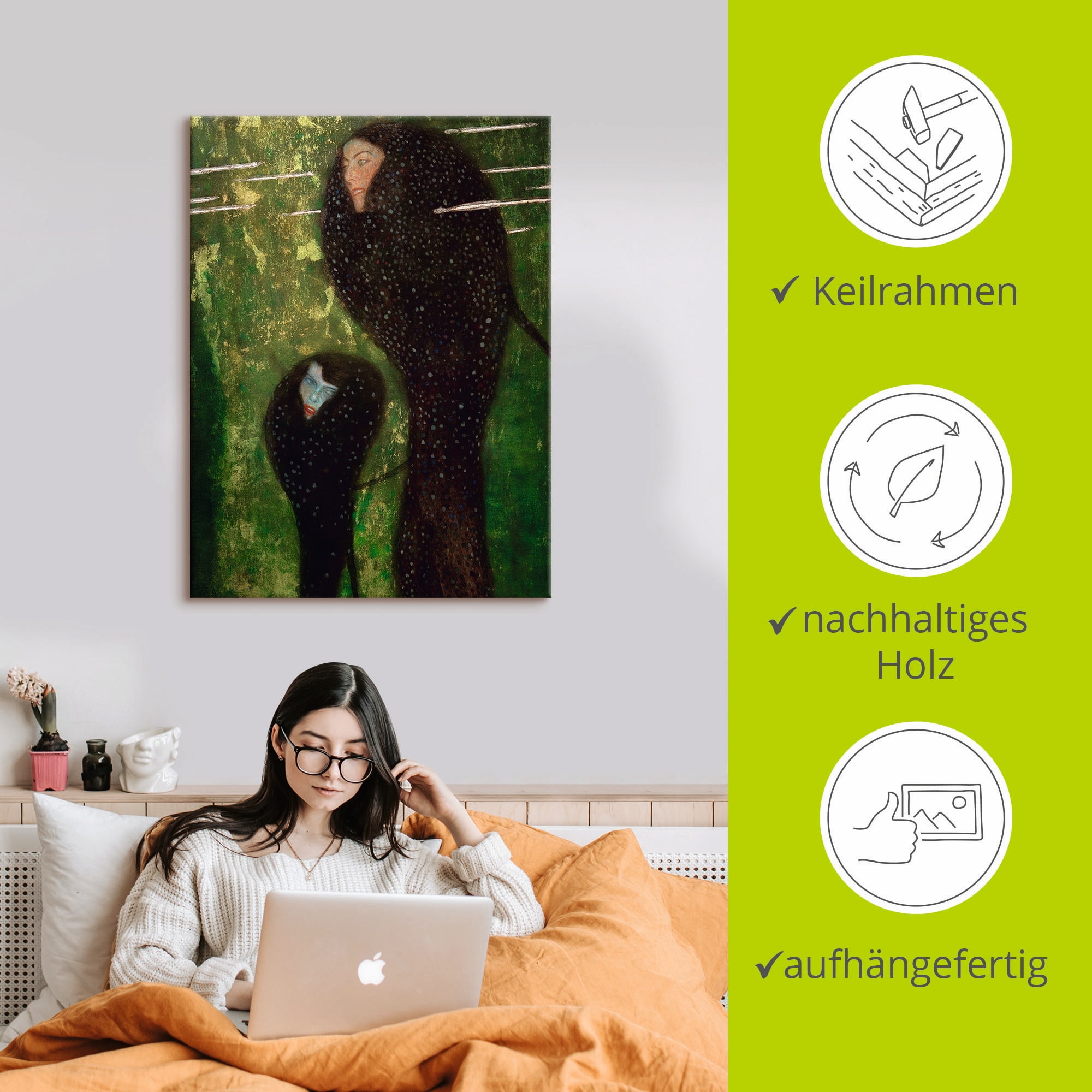 Artland Wandbild »Nixen (Silberfische)«, Gruppen & Familien, (1 St.), als Leinwandbild, Poster in verschied. Grössen