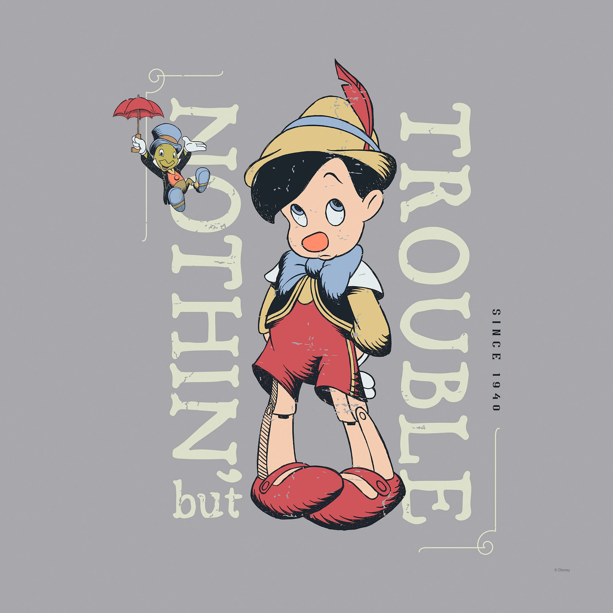 Komar Leinwandbild »Hey Pinocchio - Grösse 40 x 40 cm«, Disney, (1 St., 40 x 40 cm (Breite x Höhe), Keilrahmenbild mit Echtholzrahmen, Kinderzimmer