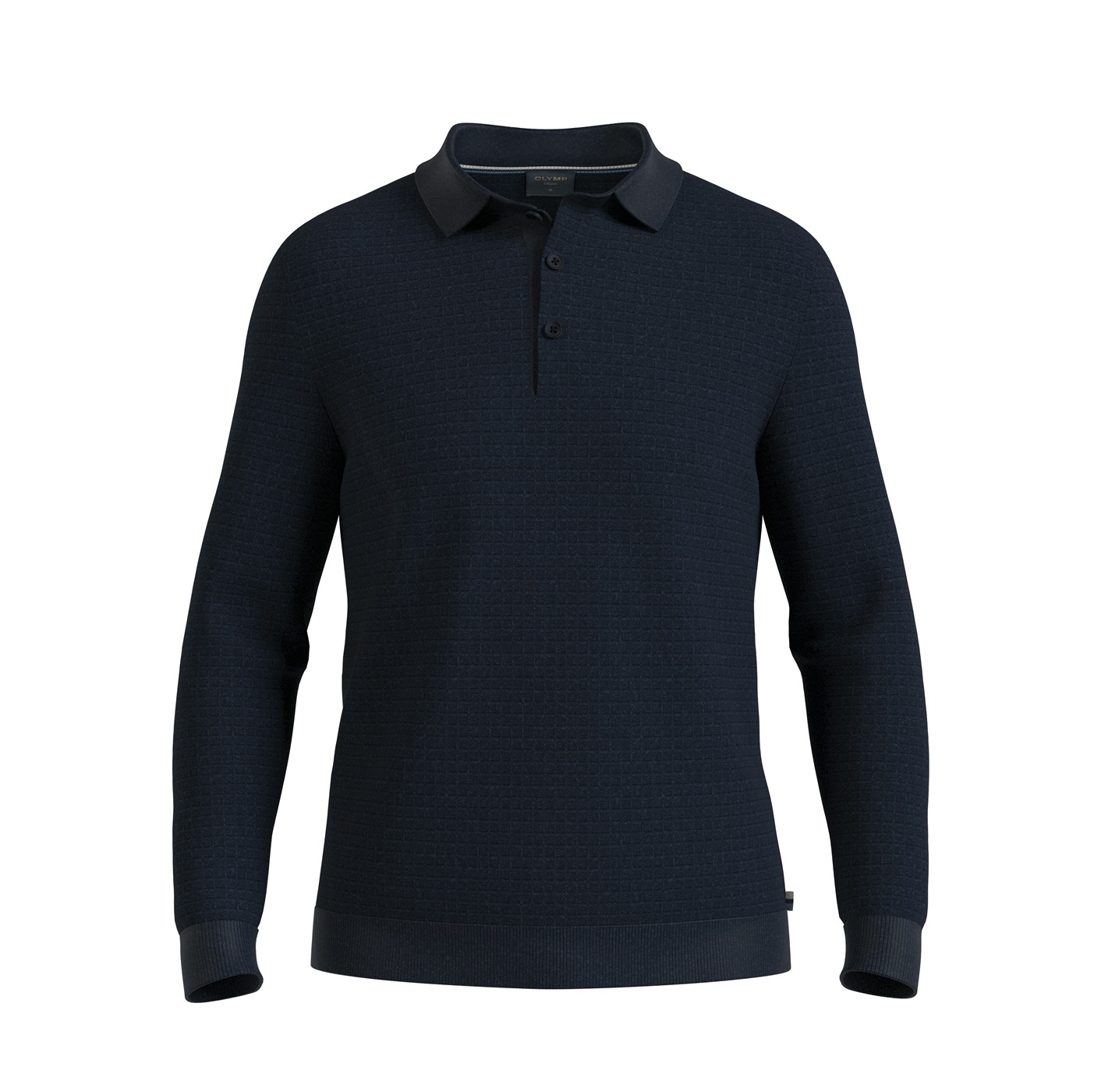 OLYMP Pull à col polo strukturiert, normale Passform