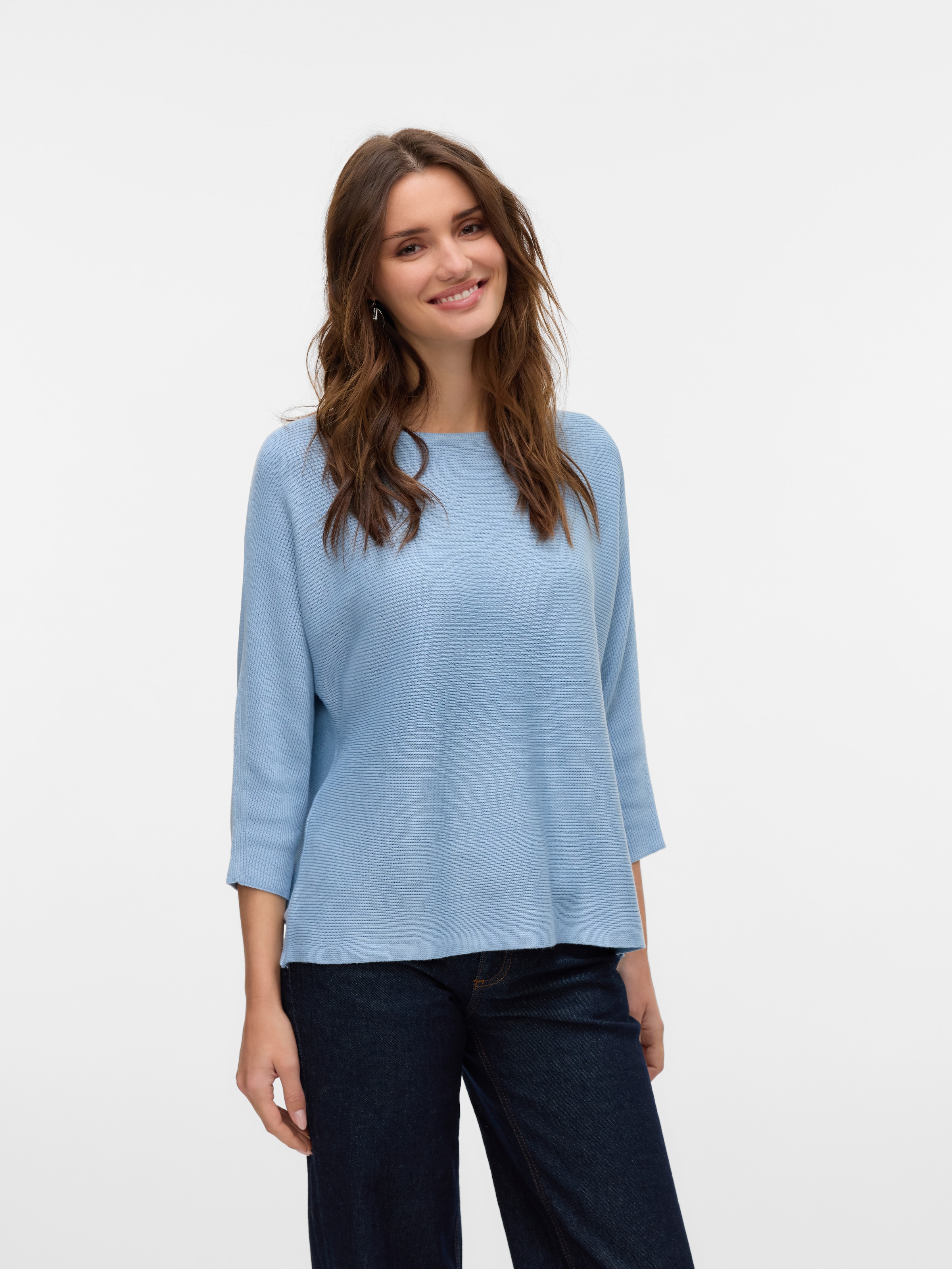 Vero Moda 3/4 Arm-Pullover »VMNORA 3/4 BOATNECK BLOUSE NOOS« mit Fledermausärmeln