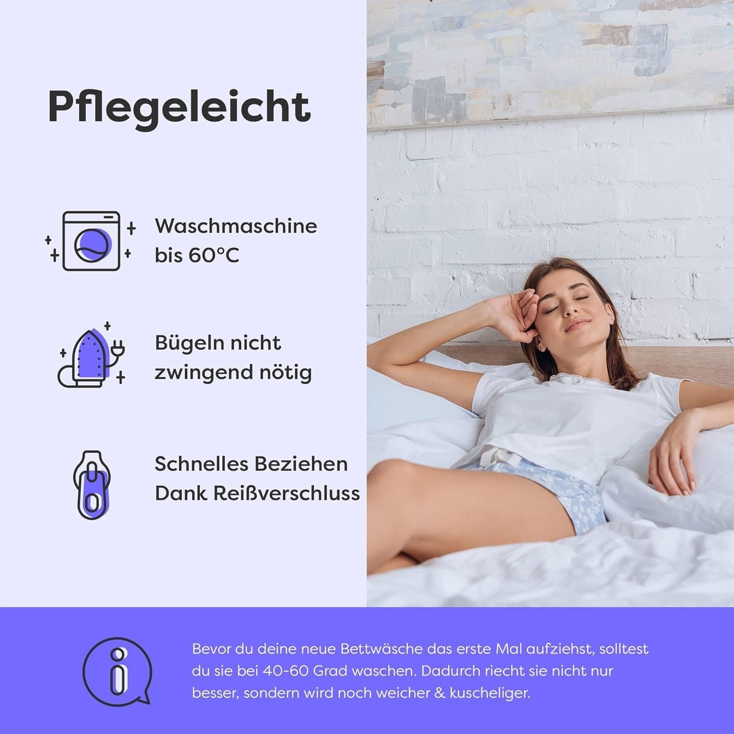 Wolkenfeld Bettwäsche »Mikrofaser 4 tlg - Allergiker Bettwäsche einfarbig - unfassbar weich« 4 Stk. 135x200 cm, 155x200 & 155x220 I inkl. 2x Kissenbezüge 80x80 I Uni