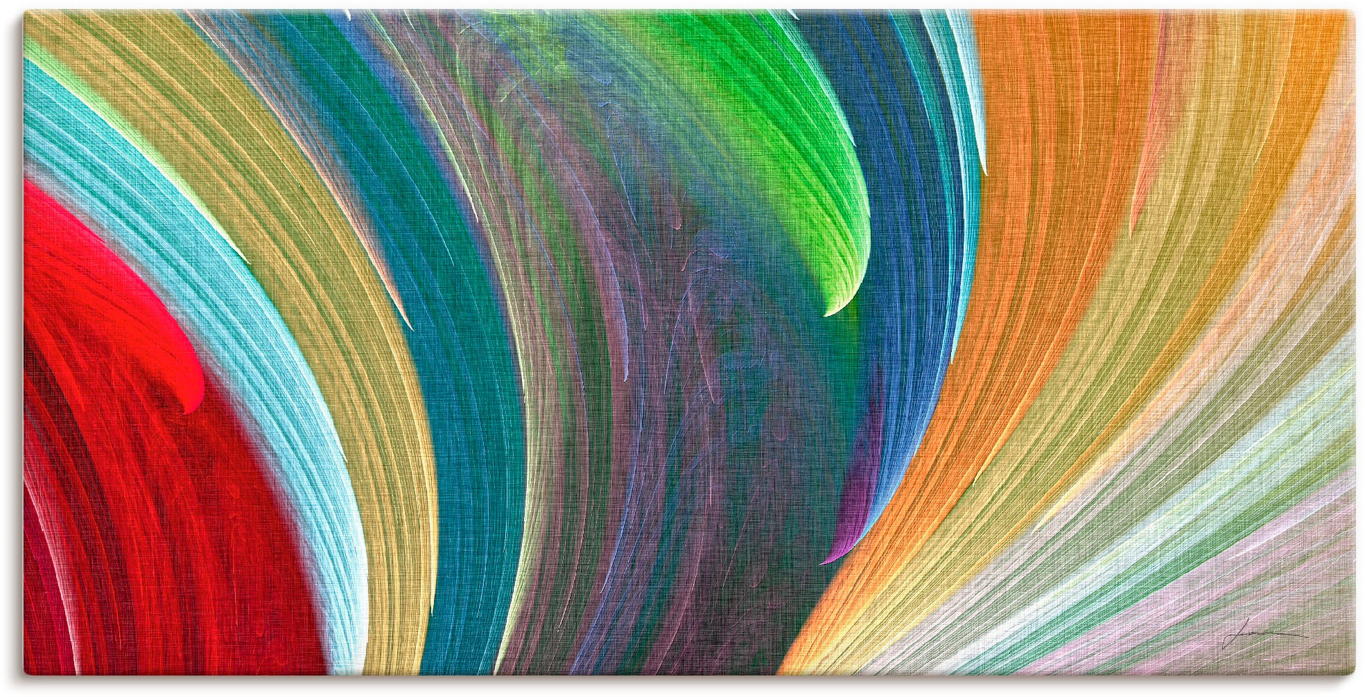 Image of Artland Leinwandbild "Windwellen III" Muster 1 Stk. tlg. auf Holzrahmen gespannt