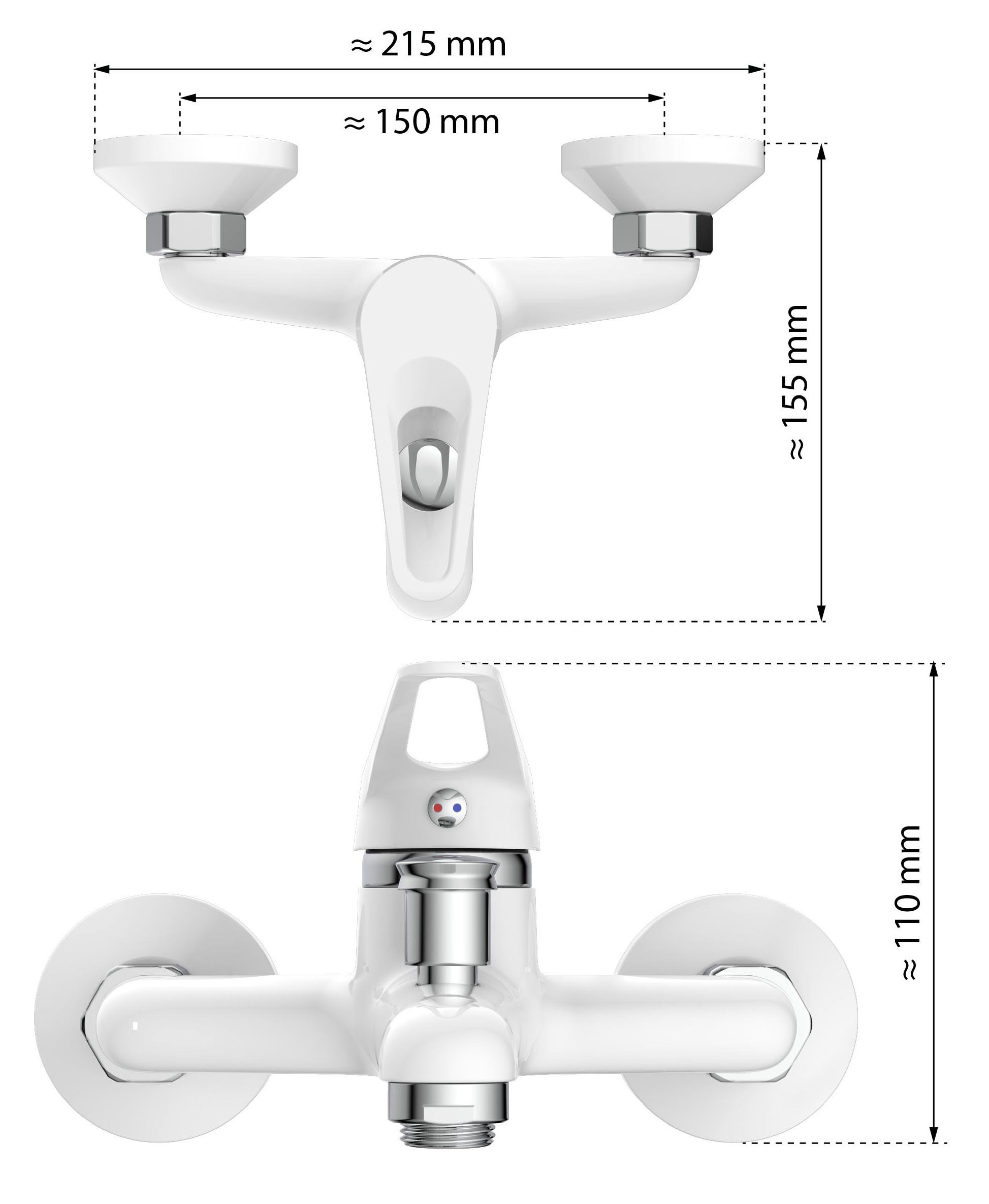 Eisl Robinetterie de salle de bain »3-teilige Serie SPEED« Ensemble,  silencieux, buse mixte de marque