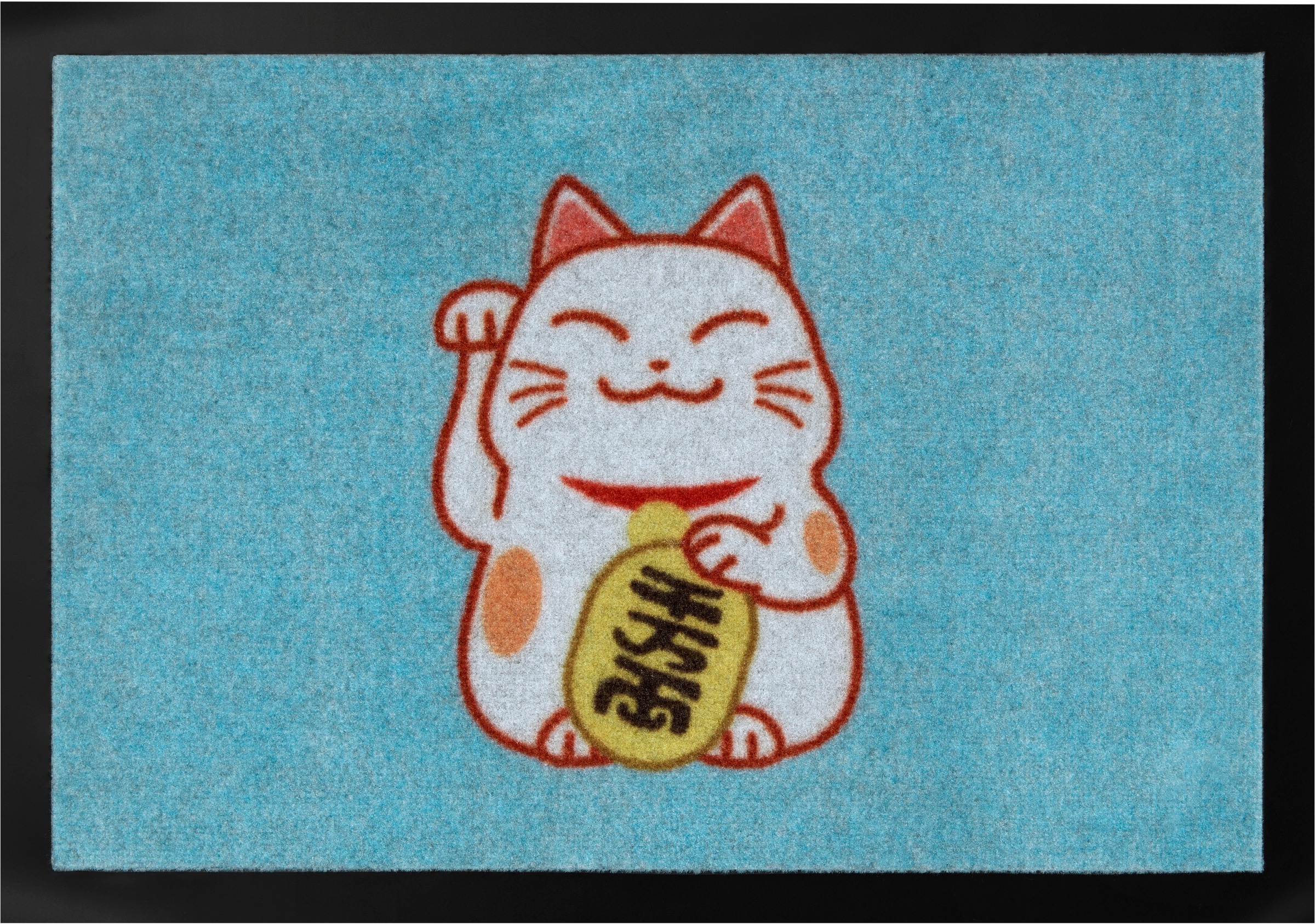 Image of HANSE Home Fussmatte »Lucky Cat«, rechteckig, 7 mm Höhe, In- und Outdoor geeignet, Rutschfest, Robust, Pflegeleicht, Eingang, Glückskatze, Tiermotiv bei Ackermann Versand Schweiz