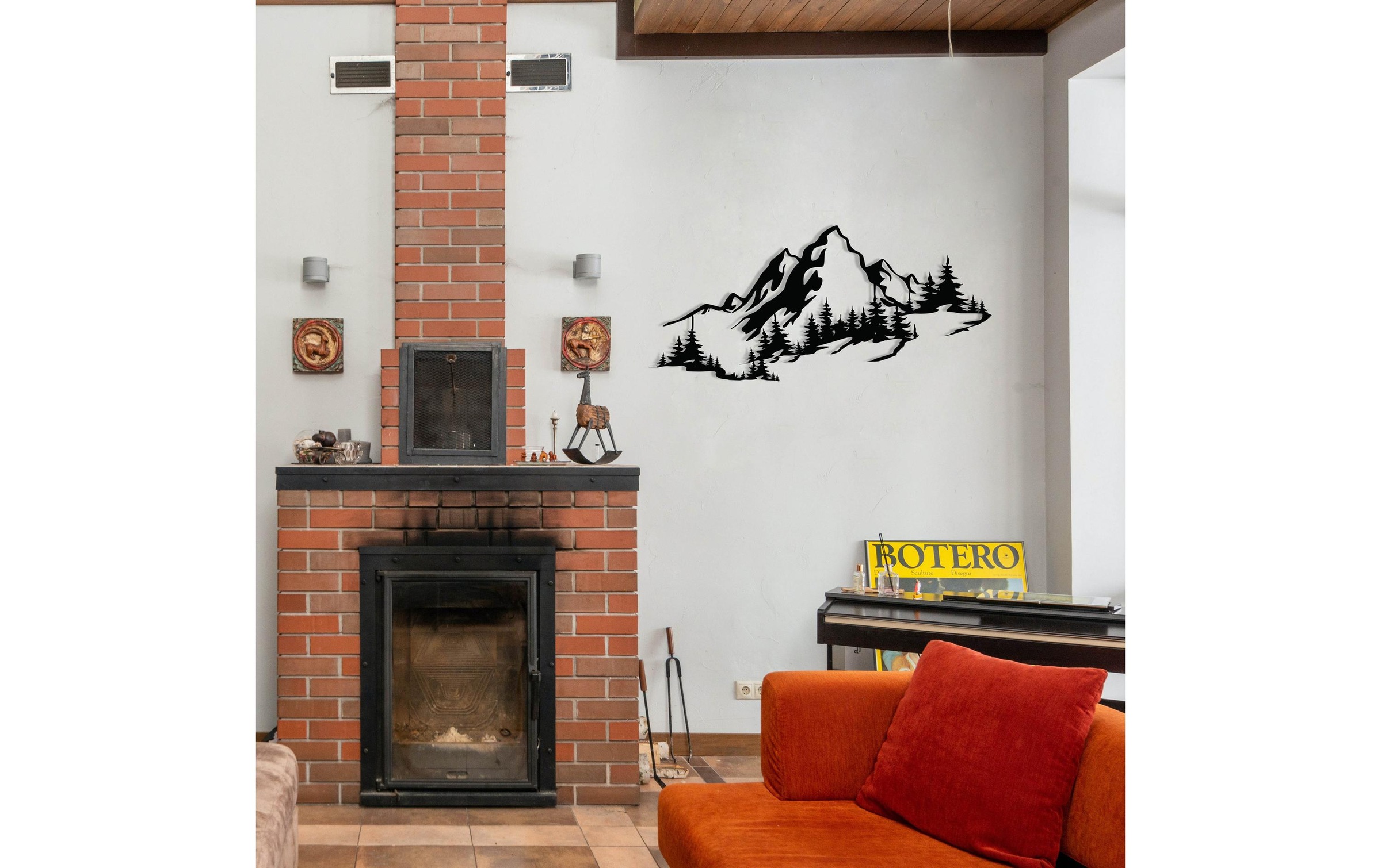 Wanddekoobjekt »Wallxpert Mountain 67 x 30 cm Metall«