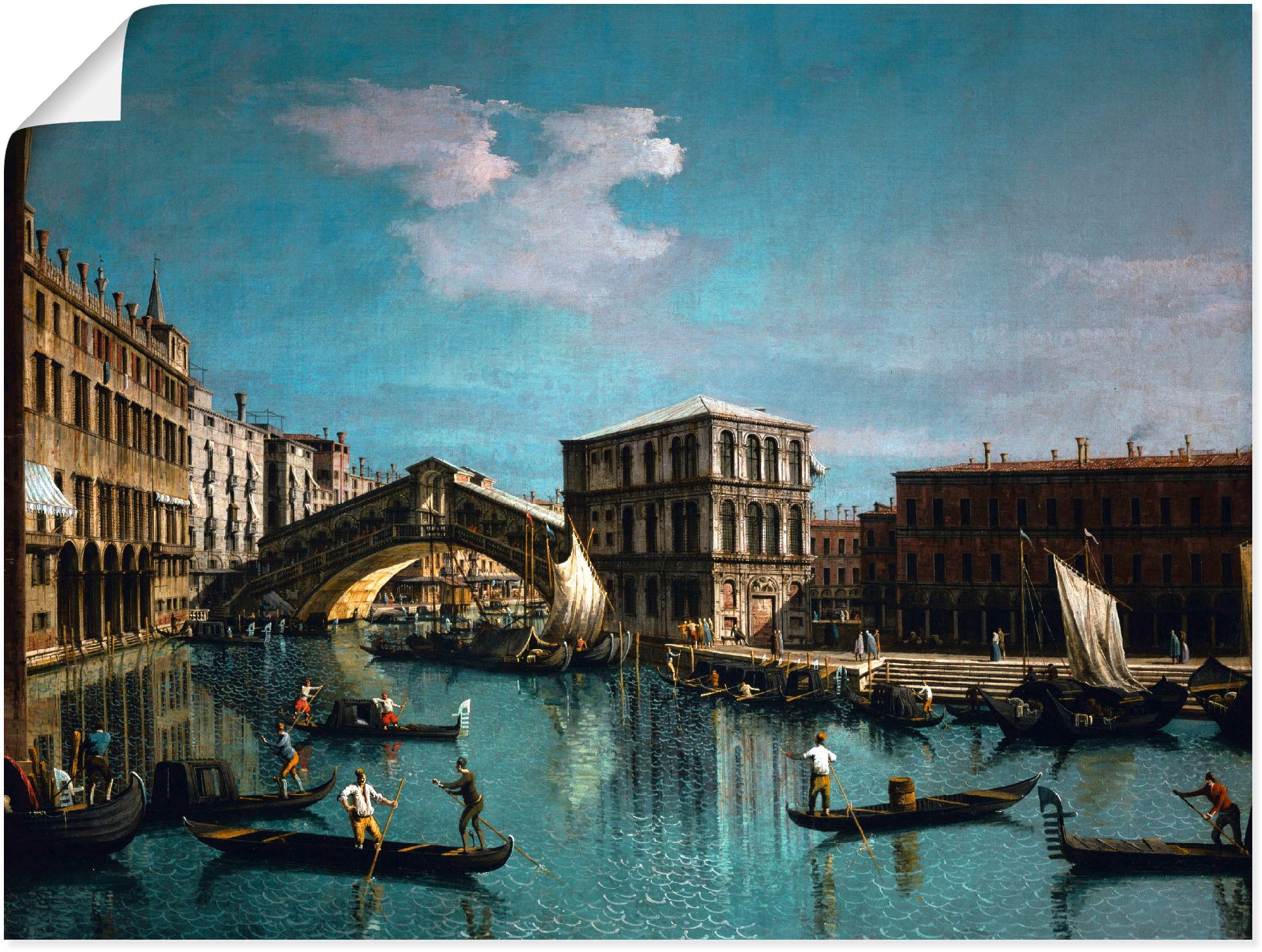 Image of Artland Wandbild »Die Rialtobrücke in Venedig«, Italien, (1 St.), in vielen Grössen & Produktarten -Leinwandbild, Poster, Wandaufkleber / Wandtattoo auch für Badezimmer geeignet bei Ackermann Versand Schweiz