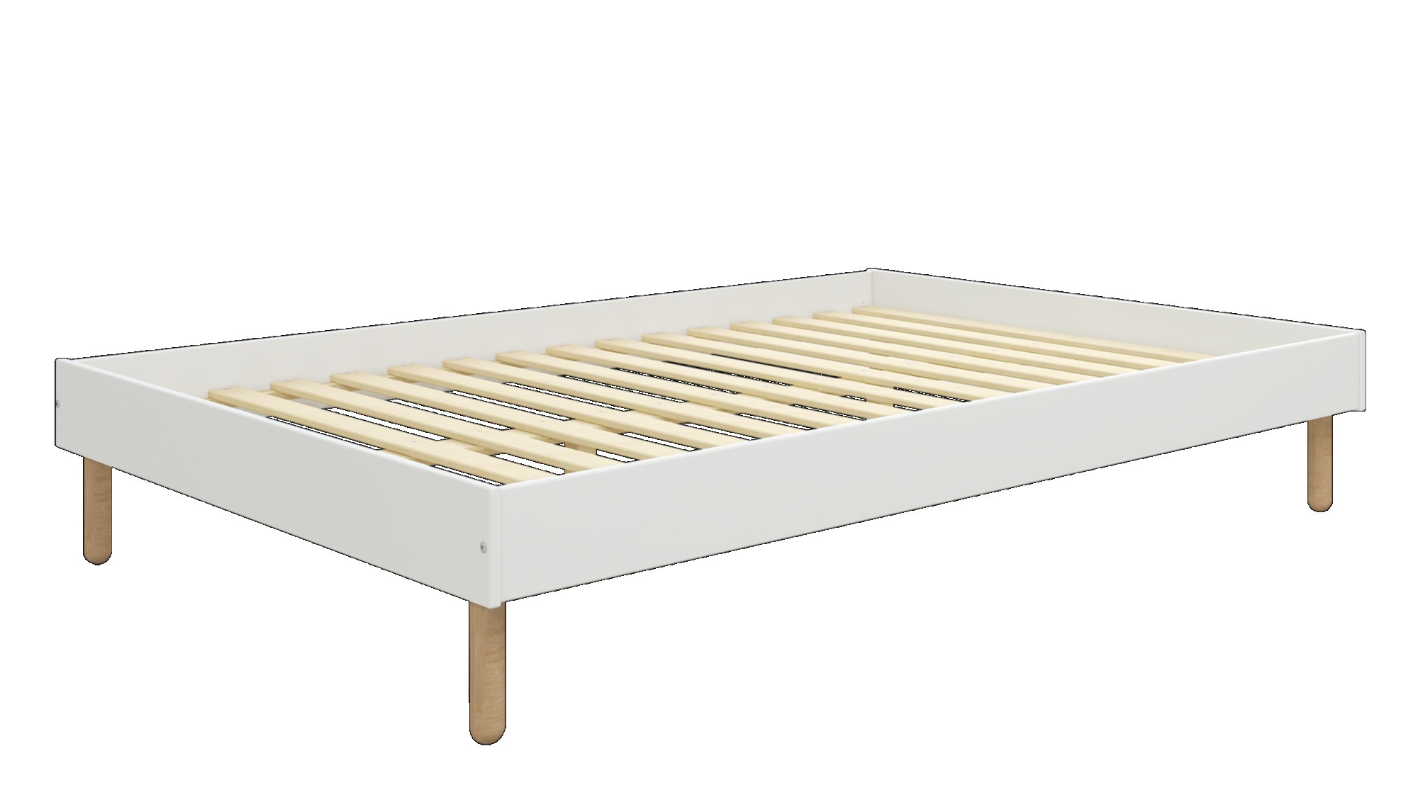 Home affaire Bett »Dagmar, Bettgestell, teilMDF, minimalistisches Design«, Breite 140 cm, inklusive feste Latten aus massiver Kiefer