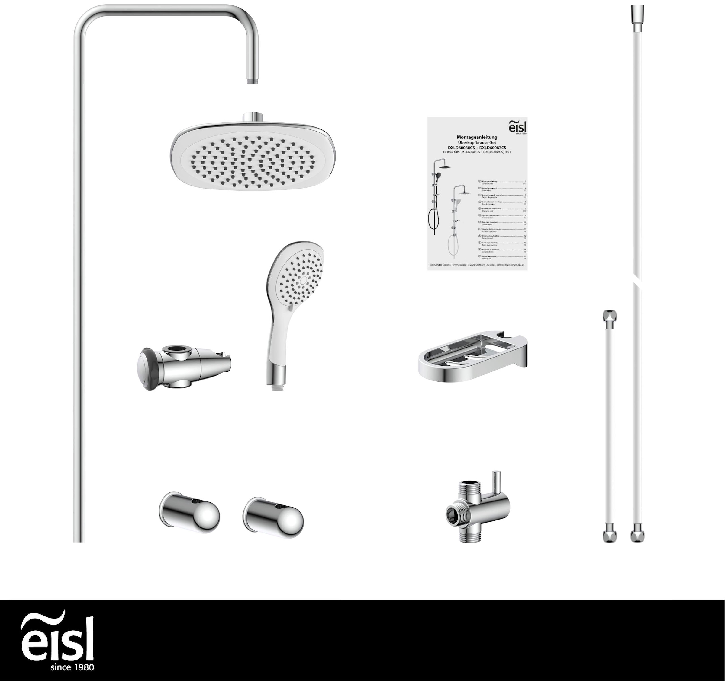 Eisl Garniture de douche »DUSCHTRAUM« douchette bien-être 3 positions réglable avec picots anticalcaire
