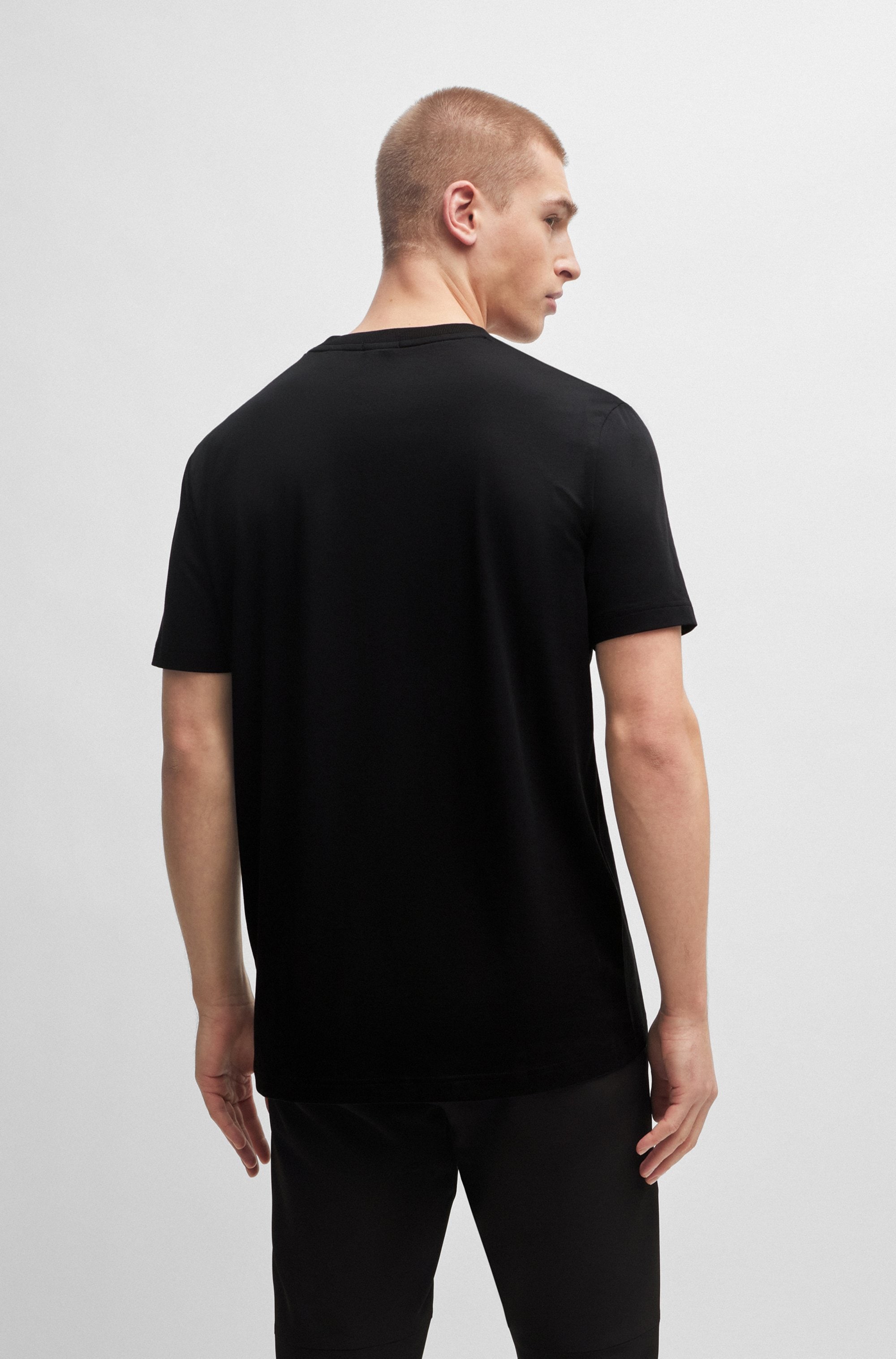 BOSS GREEN T-Shirt »Tee V Regular Fit« Stretch Jersey Cotton, Logo on Chest, V Ausschnitt