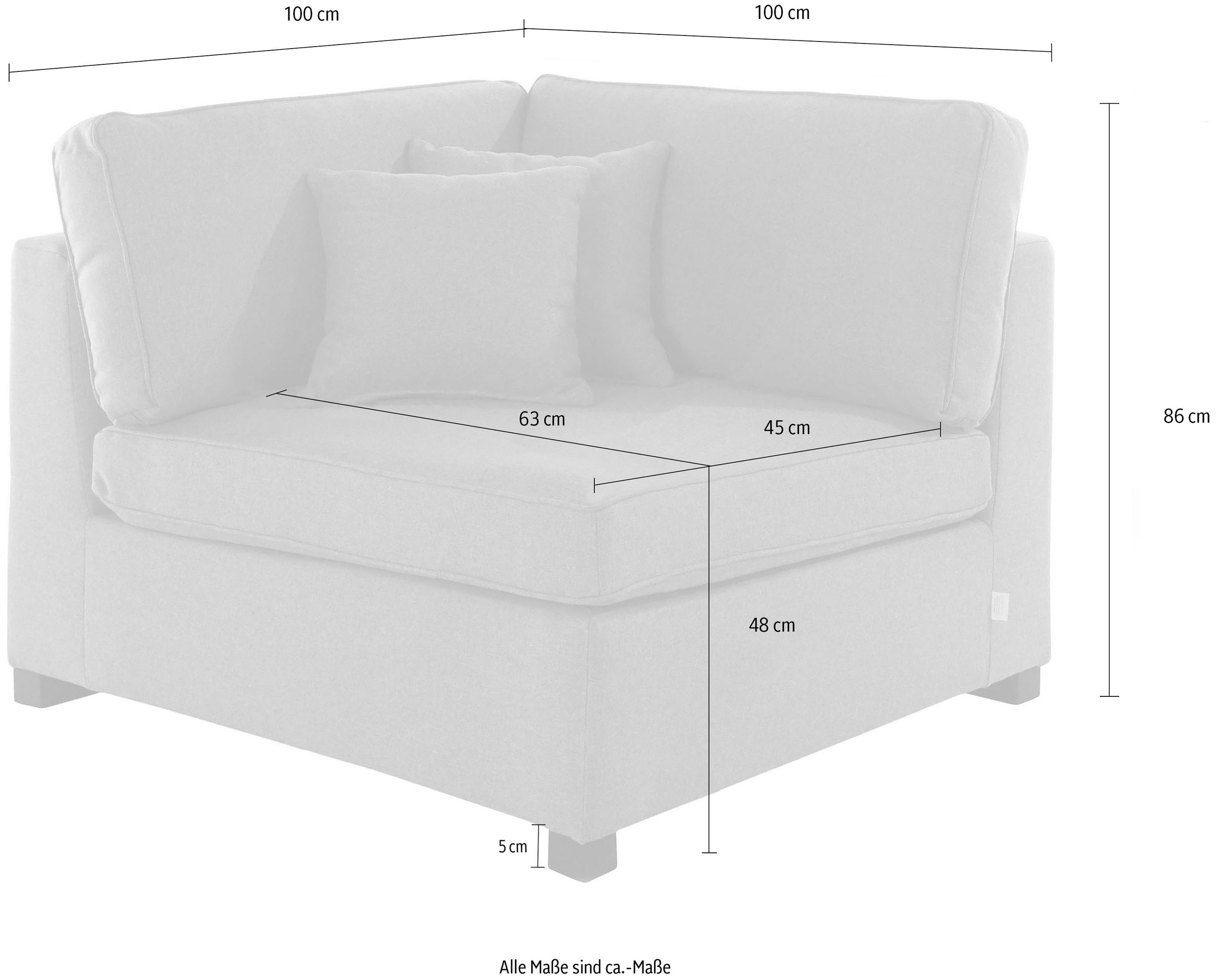 Home affaire Sofaelement »Skara«, Modul zum eigenen Zusammenstellen, in vielen Bezugsqualitäten