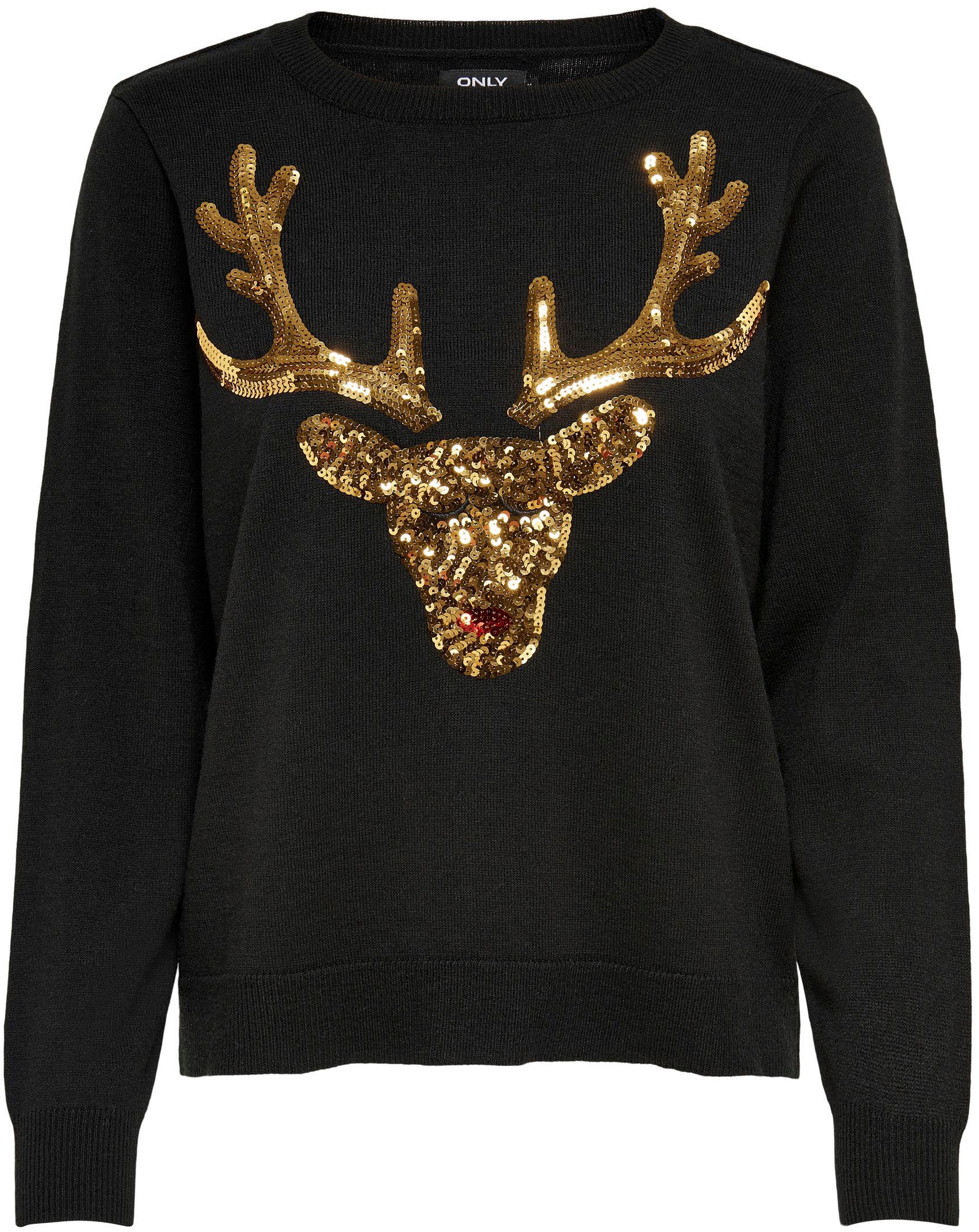 ONLY Strickpullover »ONLXMAS L/S PULLOVER EX KNT«