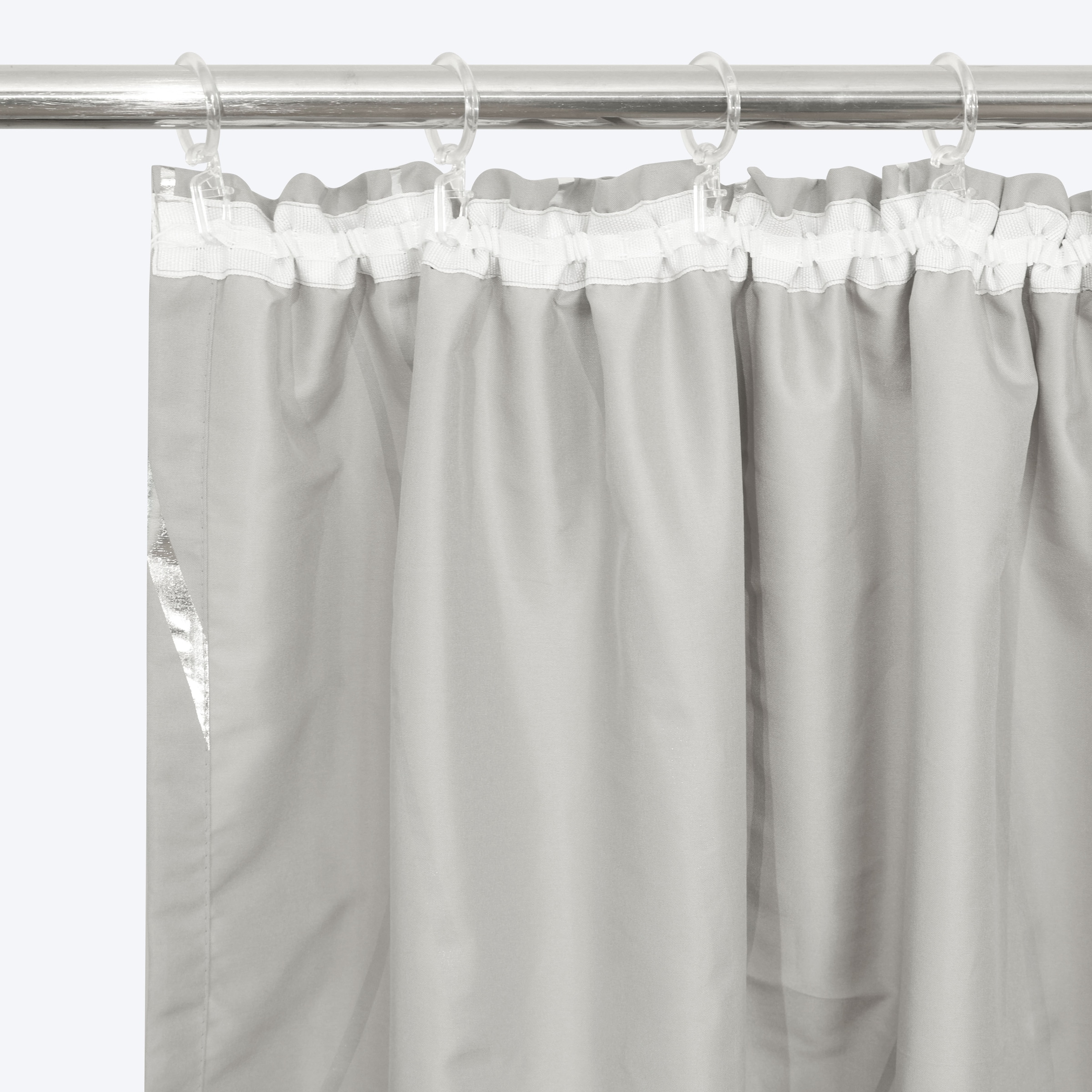 GOODproduct Rideau »Quinnton« Bande volante 2 cuis tlg. accents métalliques, ruban froncé, beau tissu, moyen-léger