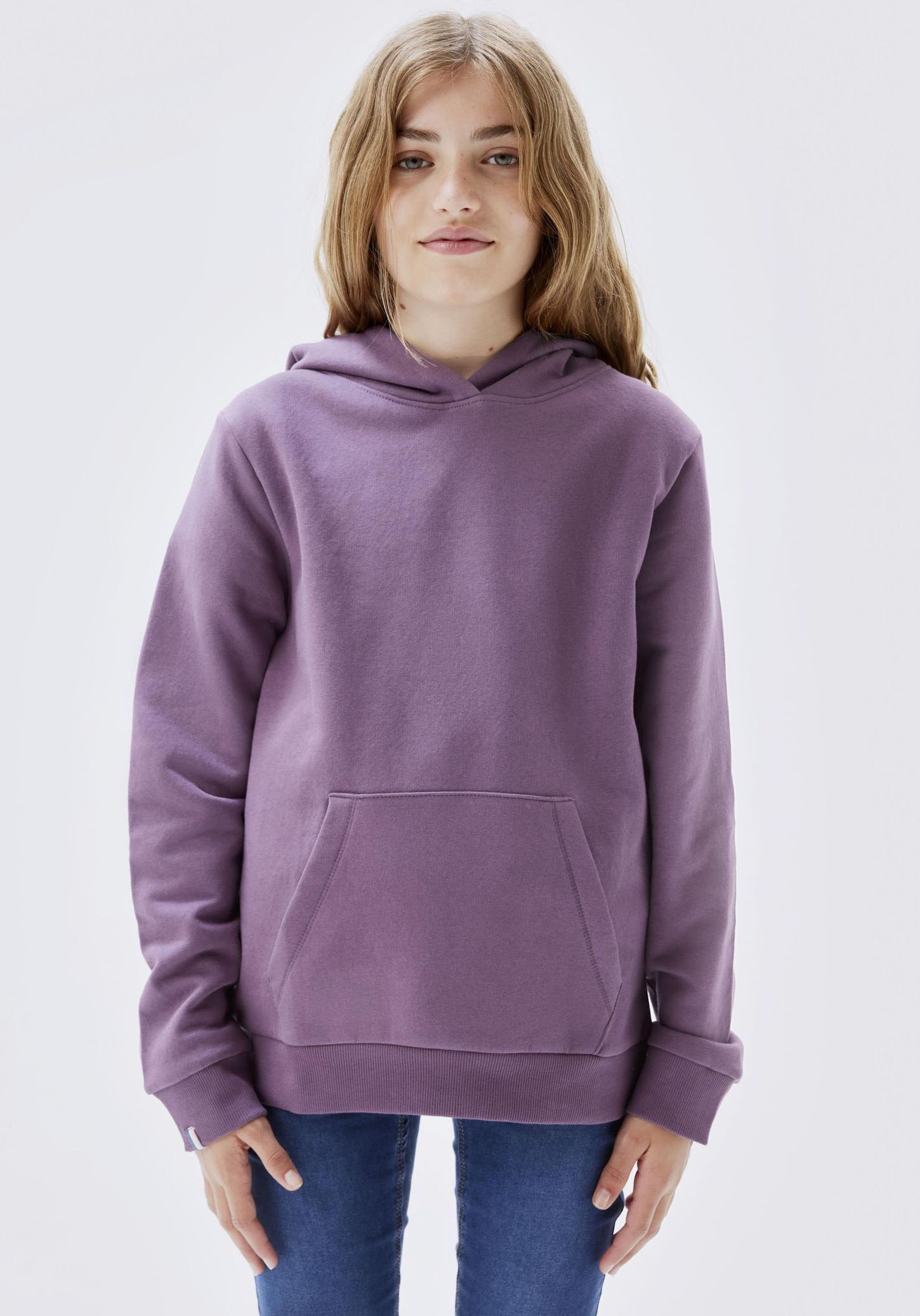 Name It Kapuzensweatshirt »NKFMALOU LS SWEAT WH BRU NOOS«