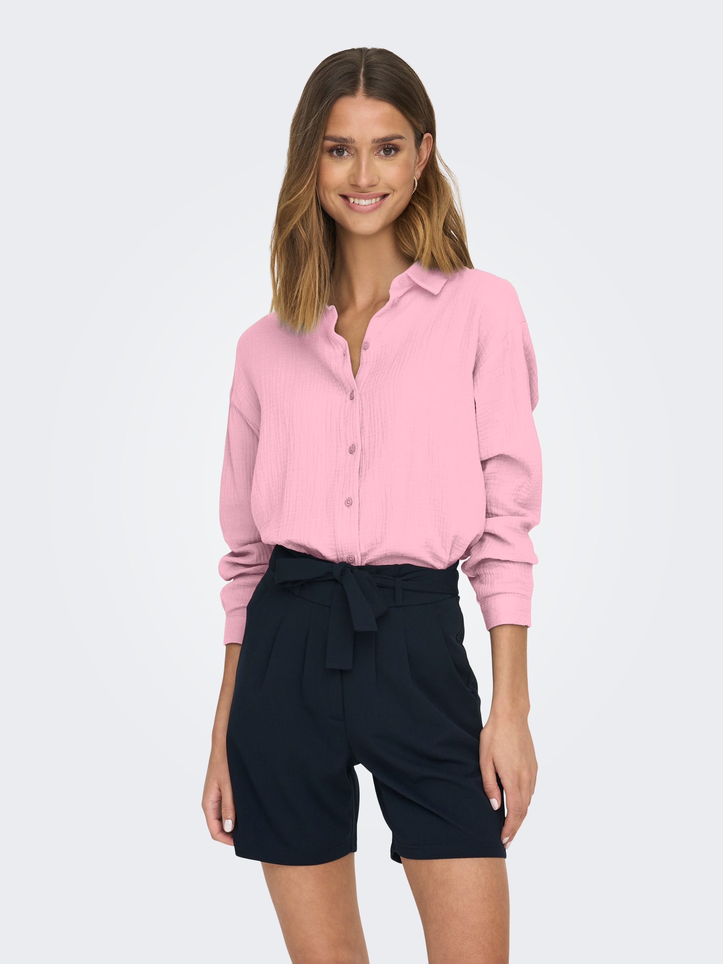 Image of JDY Hemdbluse "JDYTHEIS LIFE L/S LOOSE SHIRT WVN NOOS" Baumwolle, regular fit