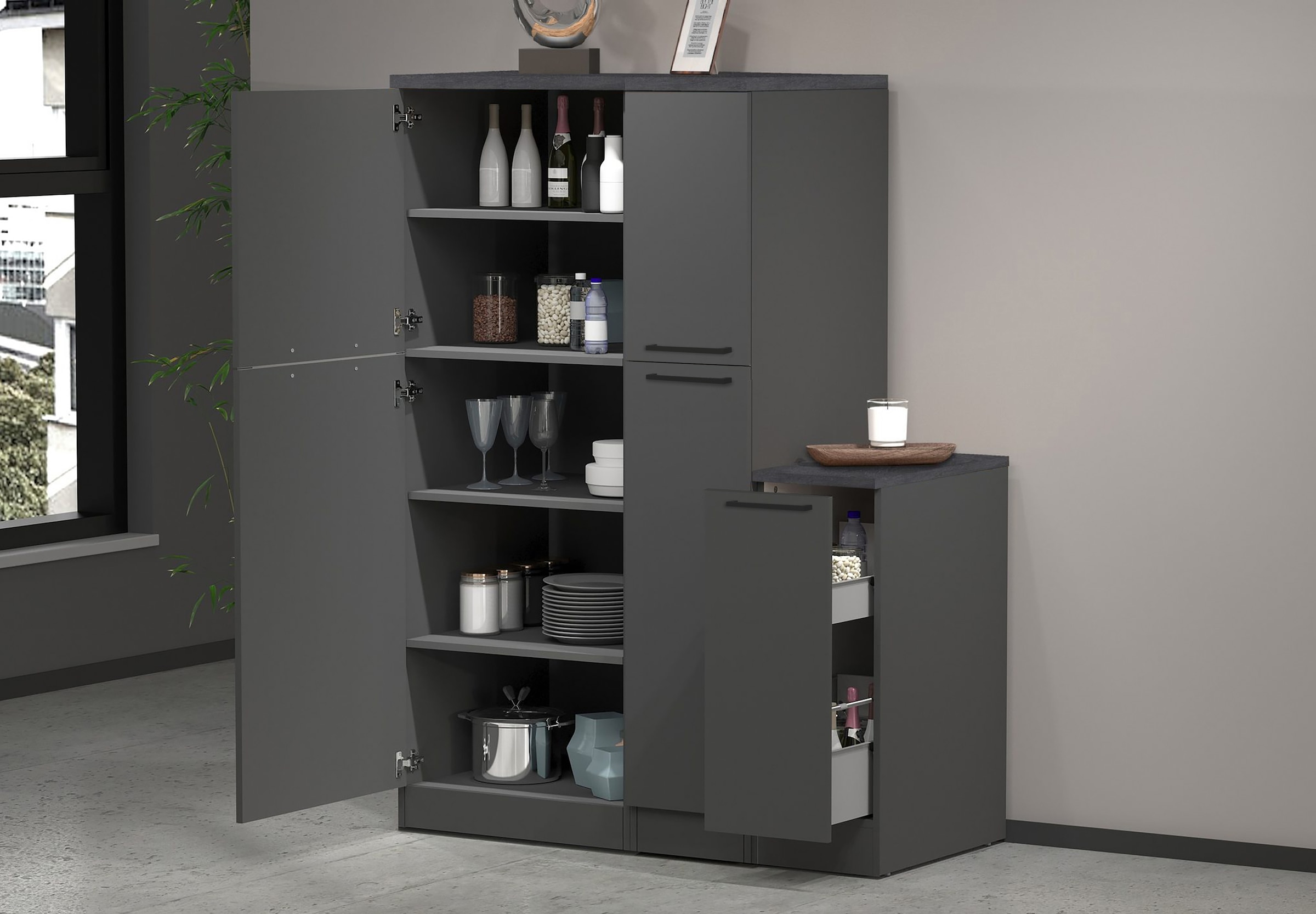 KOCHSTATION Armoire à pharmacie »KS-Sole,Apothekerkommode« Breite/Höhe 30/85 cm, Anbau-und Unterbau möglich