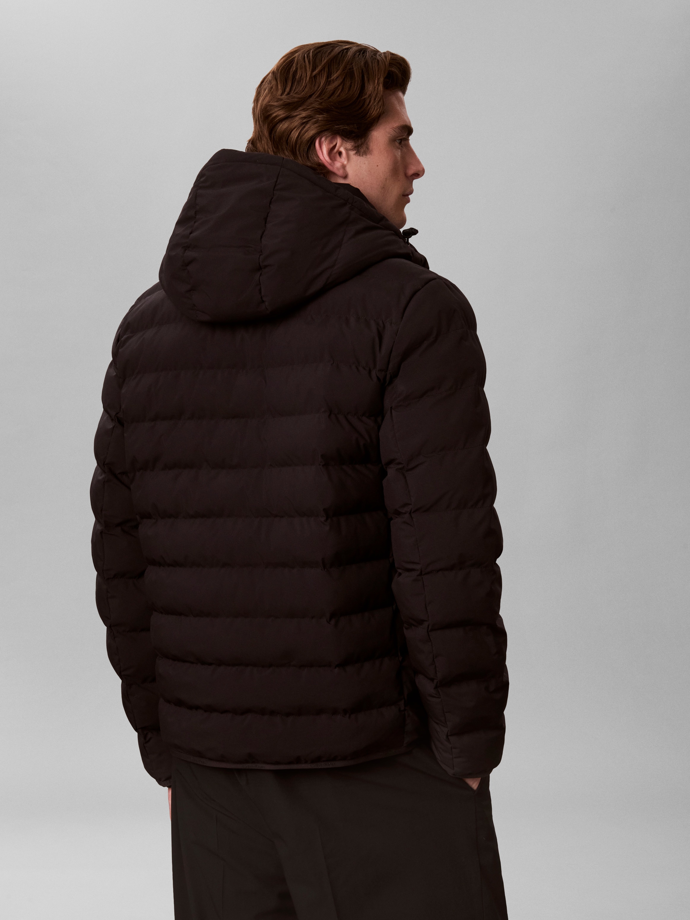 Calvin Klein Jeans Steppjacke »NYLON HOODED PUFFER« mit Kapuze Regular fit mit Kapuze