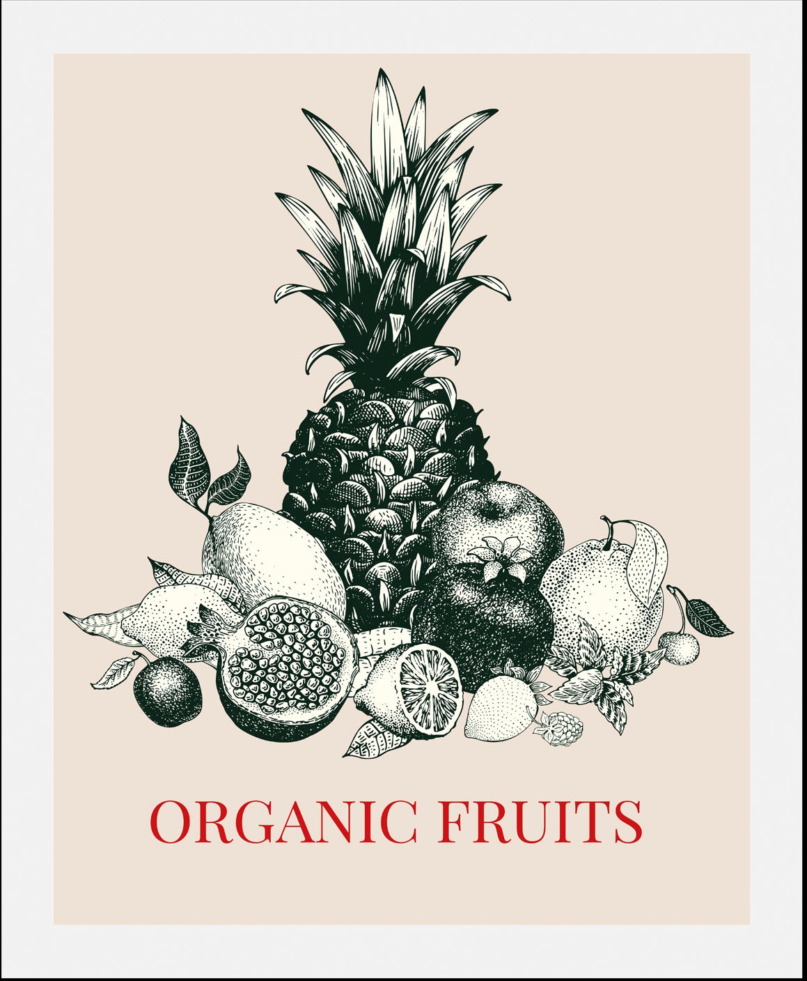 queence Bild »Organic Fruits«, (1 St.), gerahmt