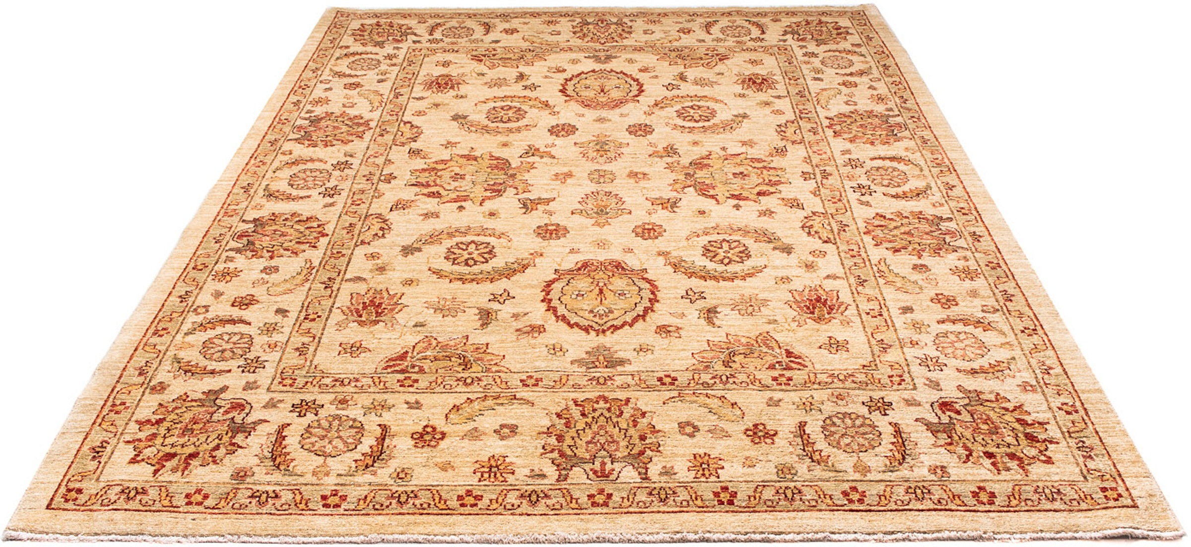 Image of morgenland Orientteppich »Ziegler - 241 x 162 cm - beige«, rechteckig, 6 mm Höhe, Wohnzimmer, Handgeknüpft, Einzelstück mit Zertifikat bei Ackermann Versand Schweiz