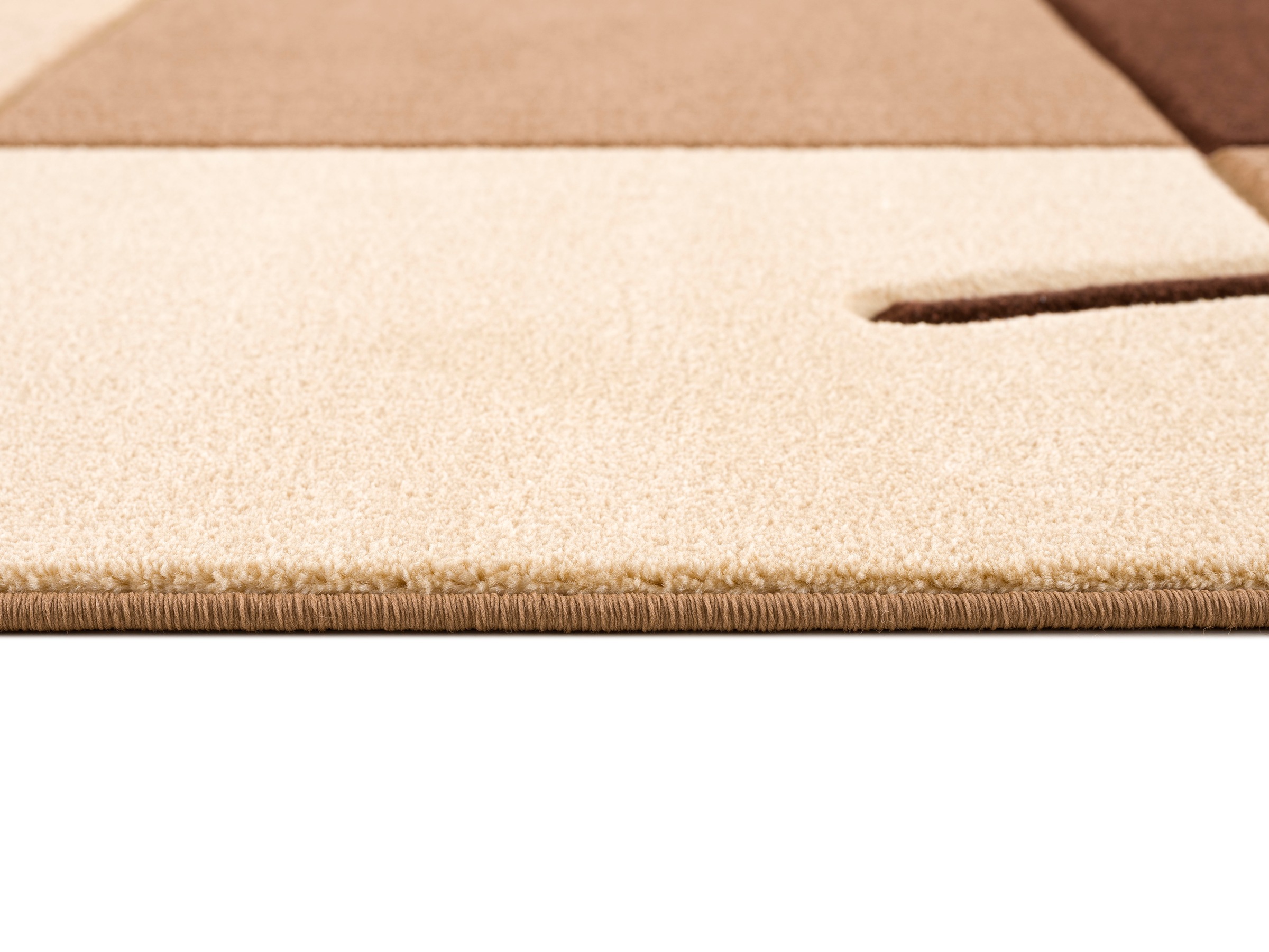 my home Teppich »Kjer«, rechteckig, 18 mm Höhe, mit handgearbeitetem Konturenschnitt im 3D-Design, Kurzflor