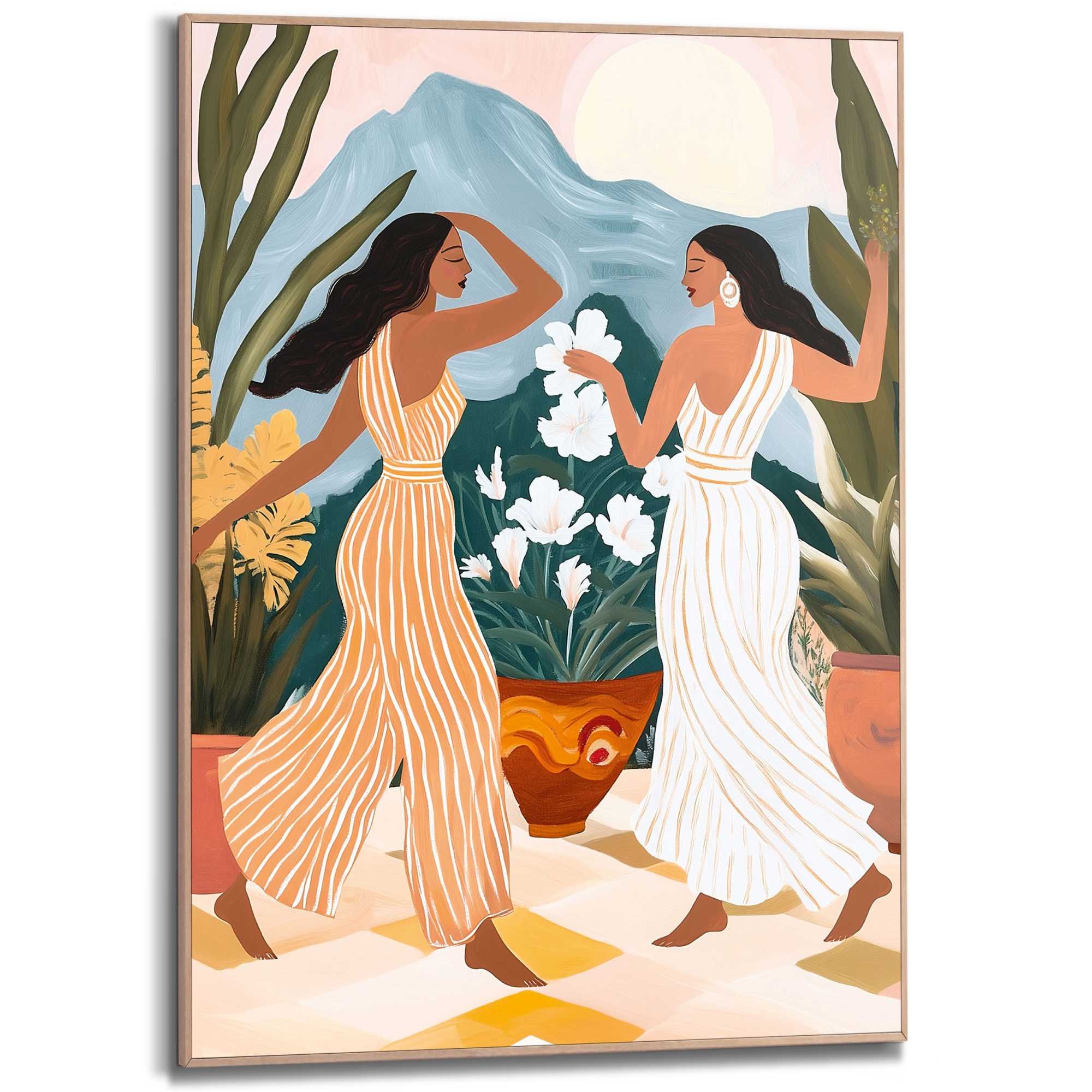 Image of Reinders Poster "Tanzende Damen" Hobbyraum - Mehrfarbig - MDF - Frauen - 50x70 cm