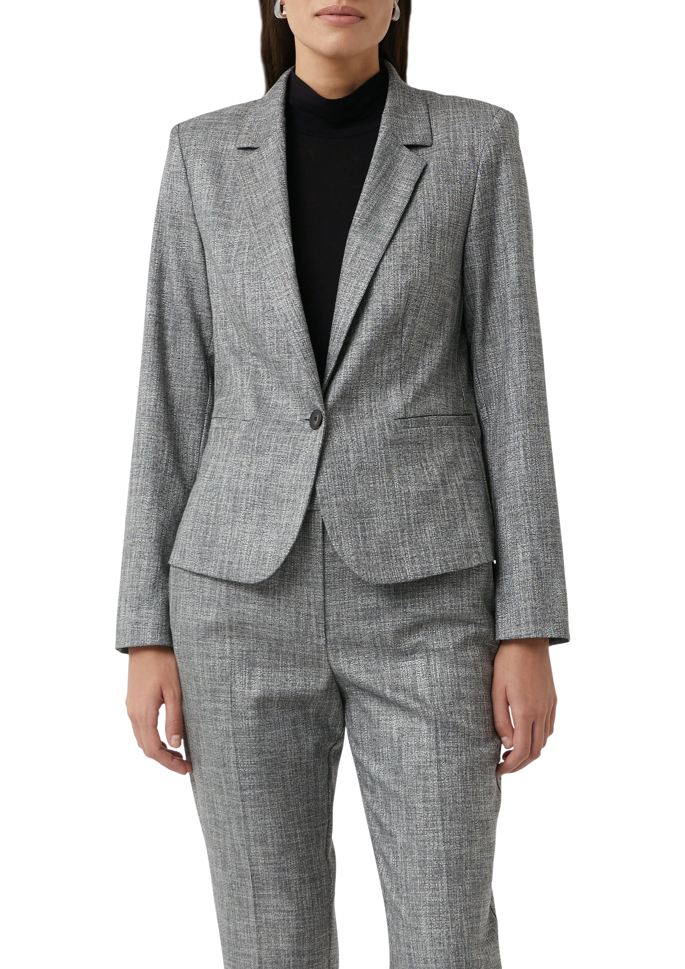 Image of Comma Jackenblazer meliert, mit 1-Knopf-Verschluss
