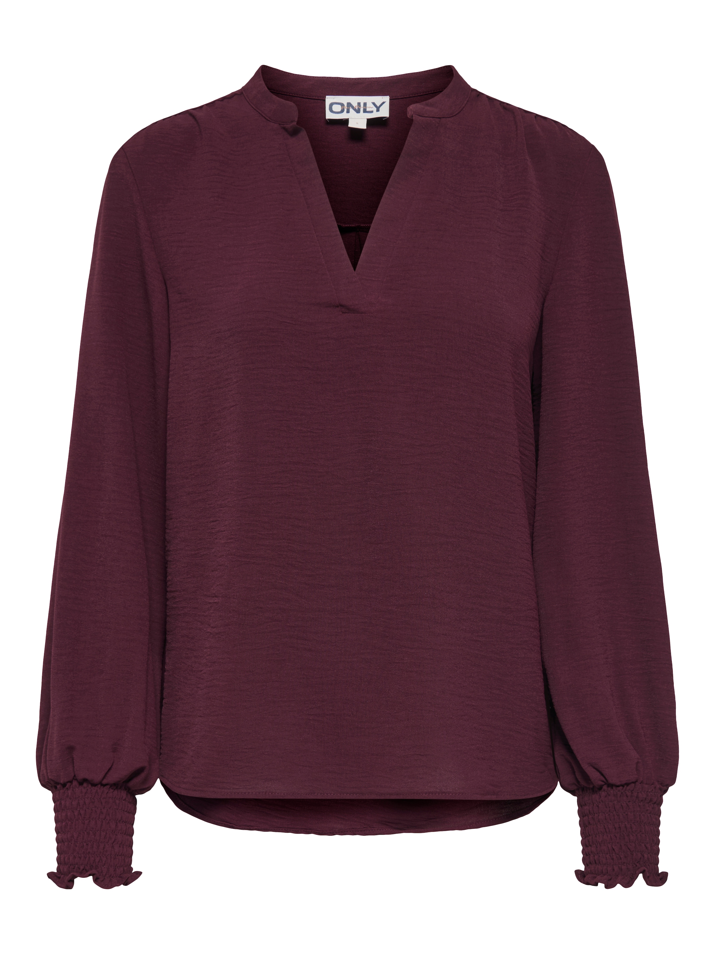 ONLY Chemisier »ONLMETTE V-NECK LS SMOCK TOP NOOS WVN« Kunstfaser, regular fit