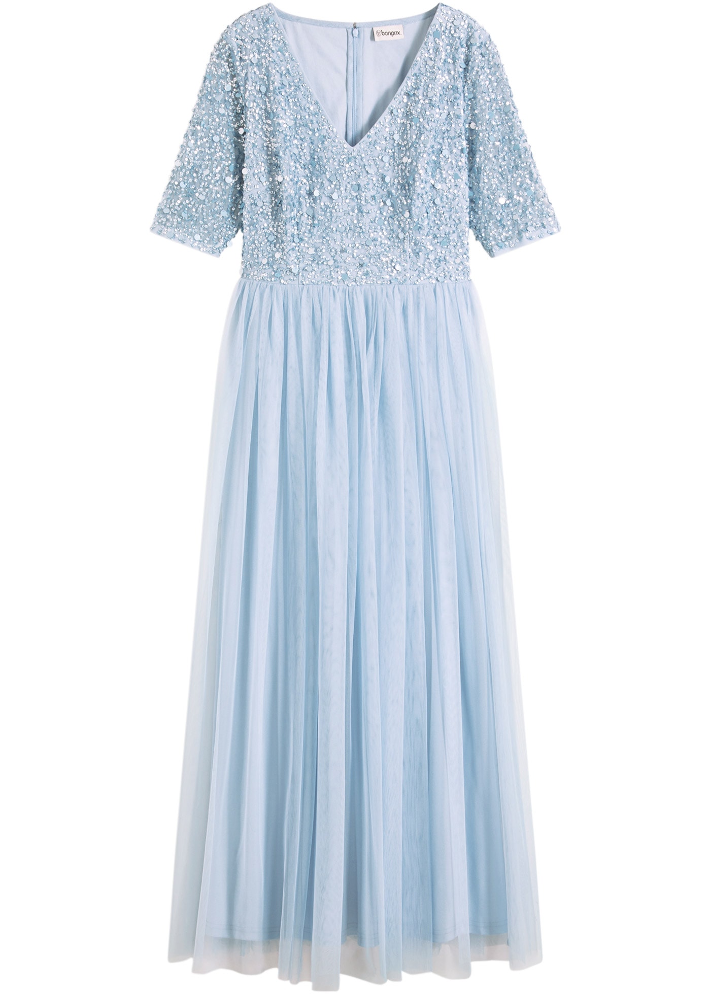 bonprix Robe de soirée für festliche Anlässe, mit Tüll-Rock und Pailletten im Oberteil