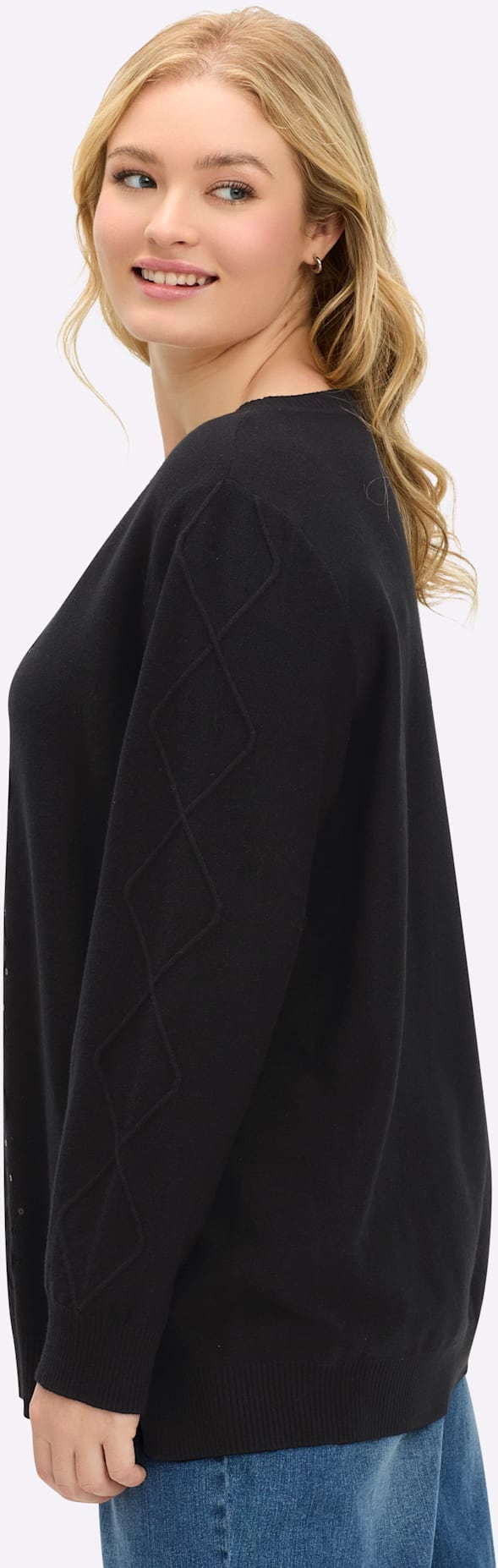 Sheego Pull à col rond »Pullover«