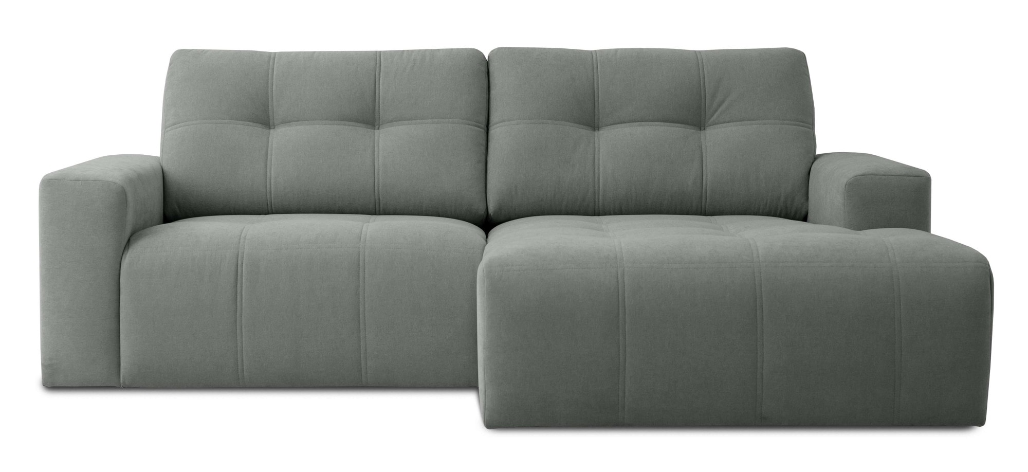 Home affaire Canapé d'angle »Turnon, Lounge-sofa, Breite 221 cm« Chenille, mit Knopf- und Doppelsteppung, elegantes Aussehen