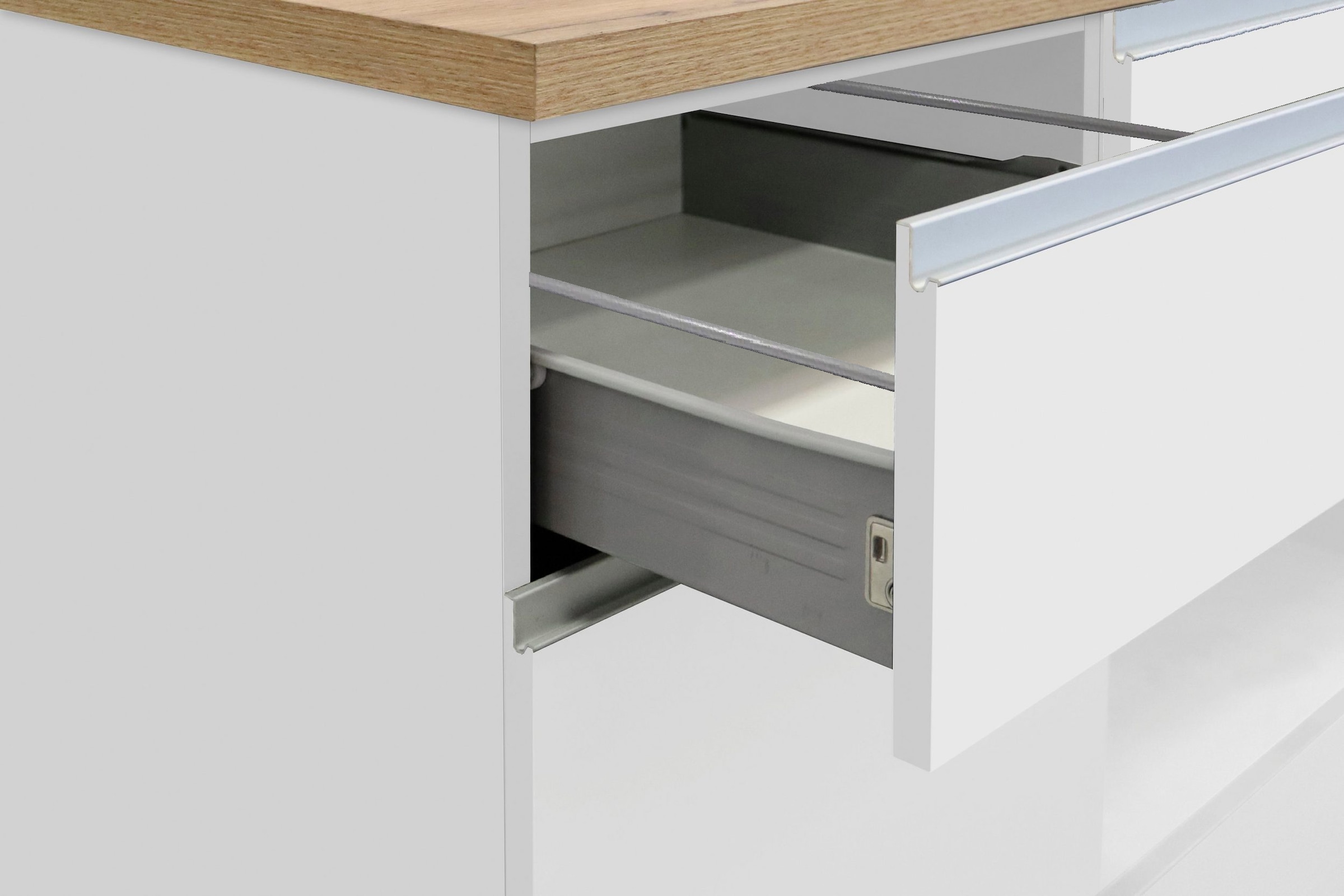 KOCHSTATION Kücheninsel »Sole,Kochinsel,Küchenarbeitsblock,Inselküche,Arbeitsinsel« Breite 200 cm mit 4 Türen,4 Schubkästen, Aluminiumgriff