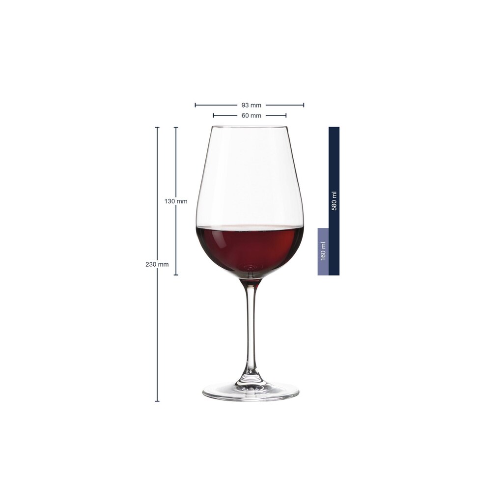 LEONARDO Rotweinglas »Tivoli 580 ml«, (6 tlg.)