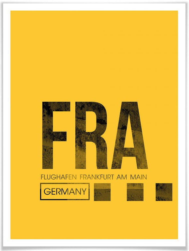 Image of Wall-Art Poster »Wandbild FRA Flughafen Frankfurt«, Flughafen, (1 St.), Poster, Wandbild, Bild, Wandposter bei Ackermann Versand Schweiz