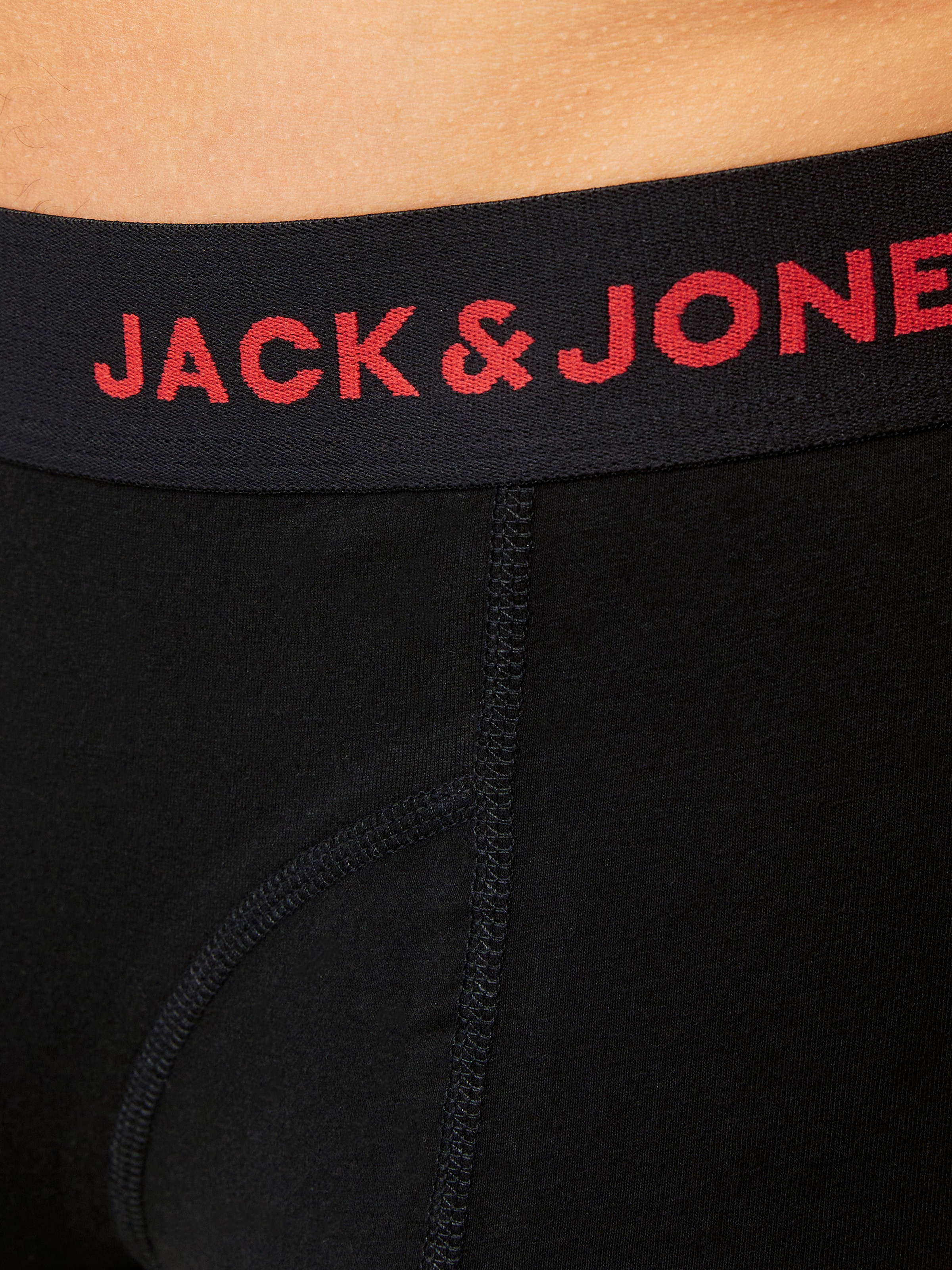 Jack & Jones Trunk »JACBLACK – Boxershorts mit Stretch, Jersey und mittlerer Taille« Packung, 3 Stk. unifarben, modisch, regular fit, Jersey
