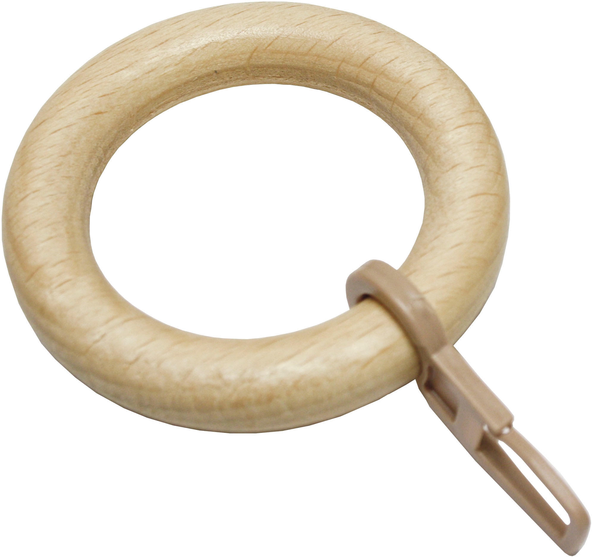Image of GARDINIA Gardinenring "Lugano Holz" Serie Gardinenstangen-Set Lugano Classic Ø 28 mm