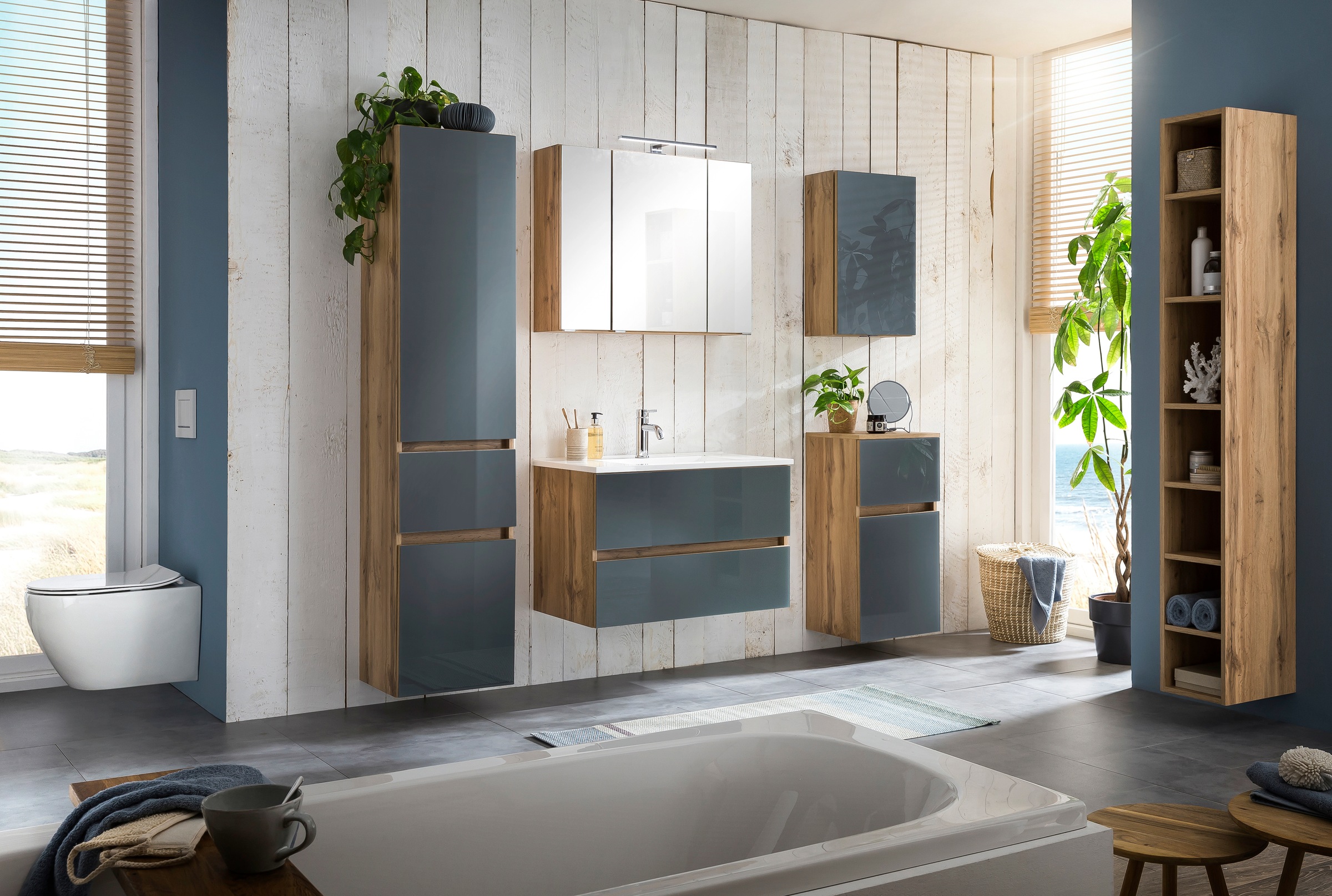 welltime Waschtisch »Horki« Breite 80 cm, mit Soft-Close Funktion