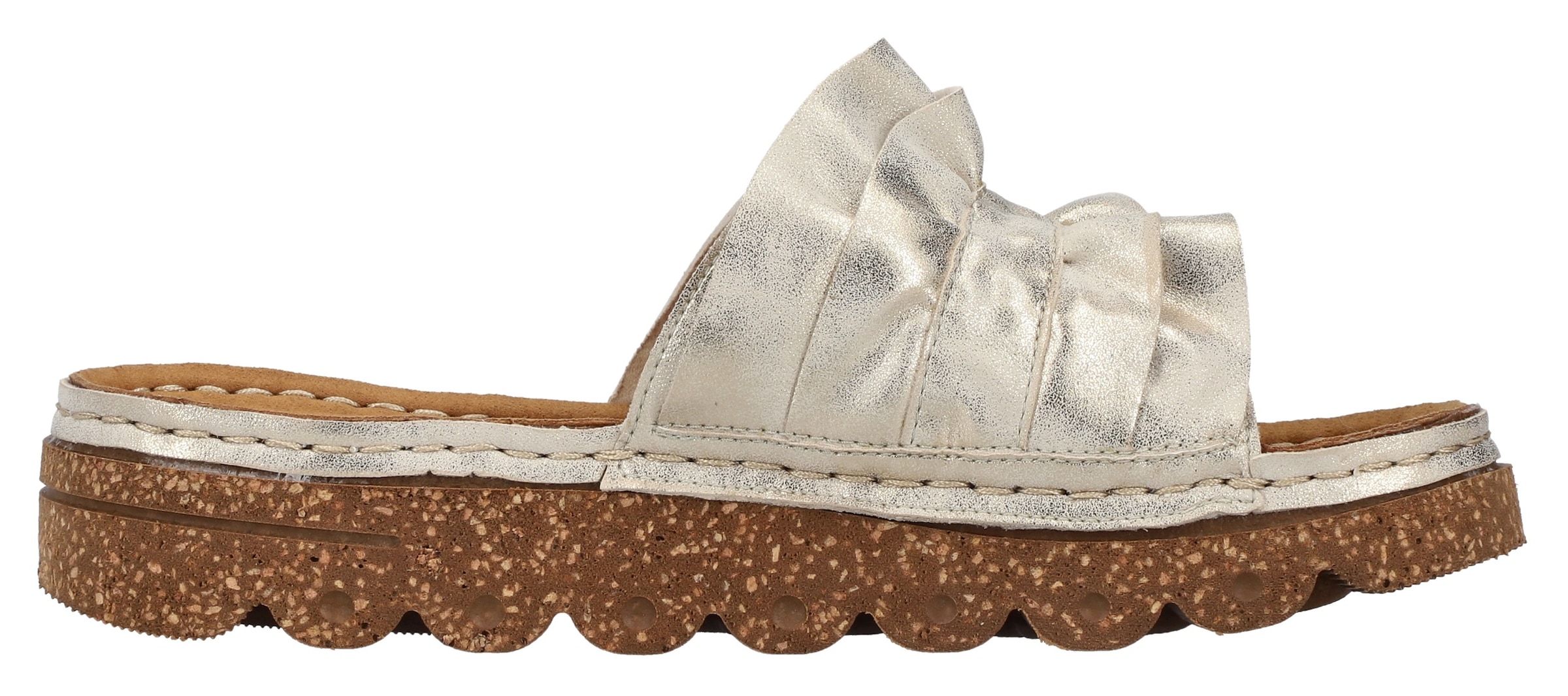Rieker Pantolette  chaussure d'été, chaussure de plage, chausson avec semelle compensée à la mode